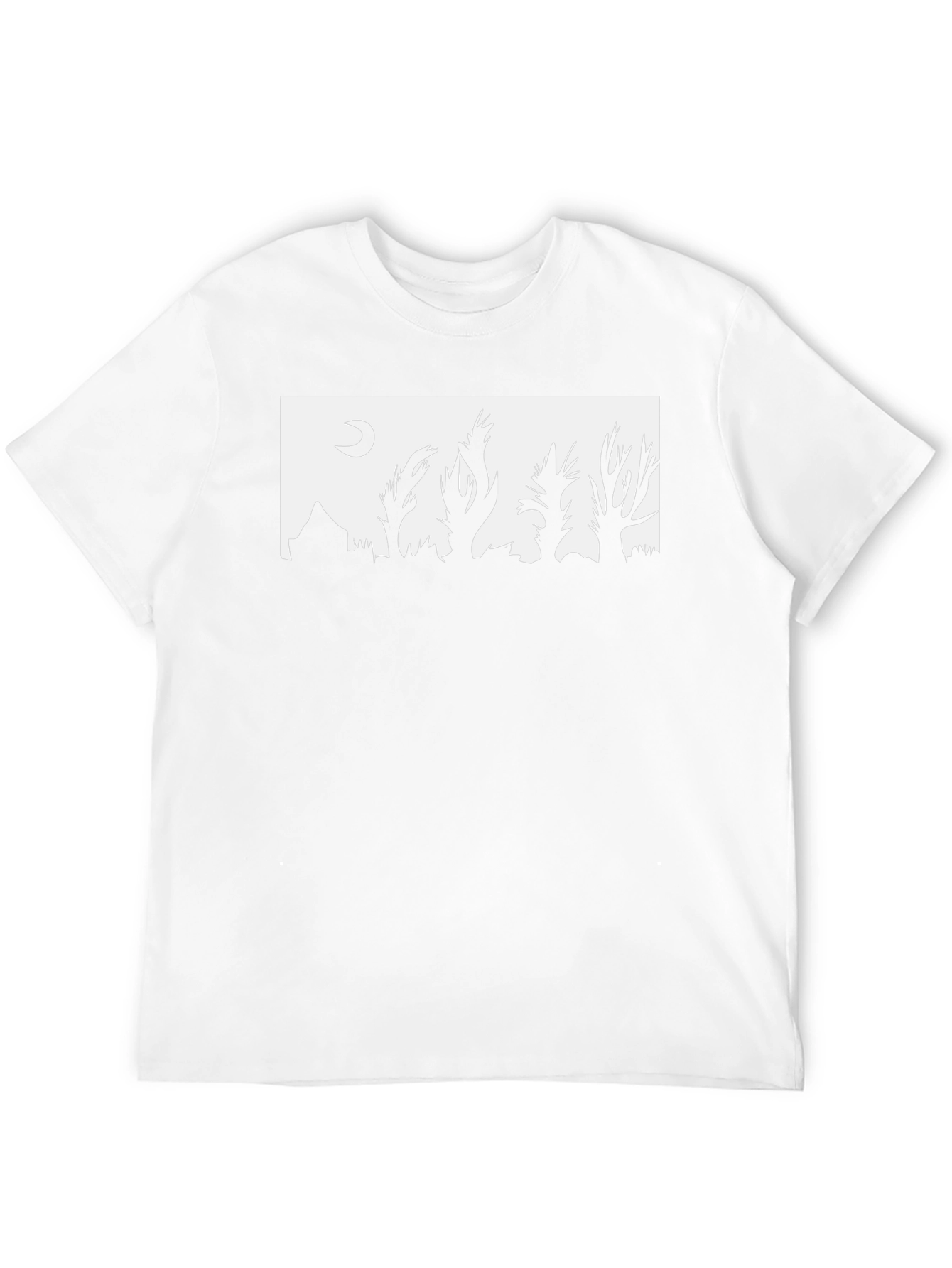 Eerie Nightscape Graphic Tee - Black