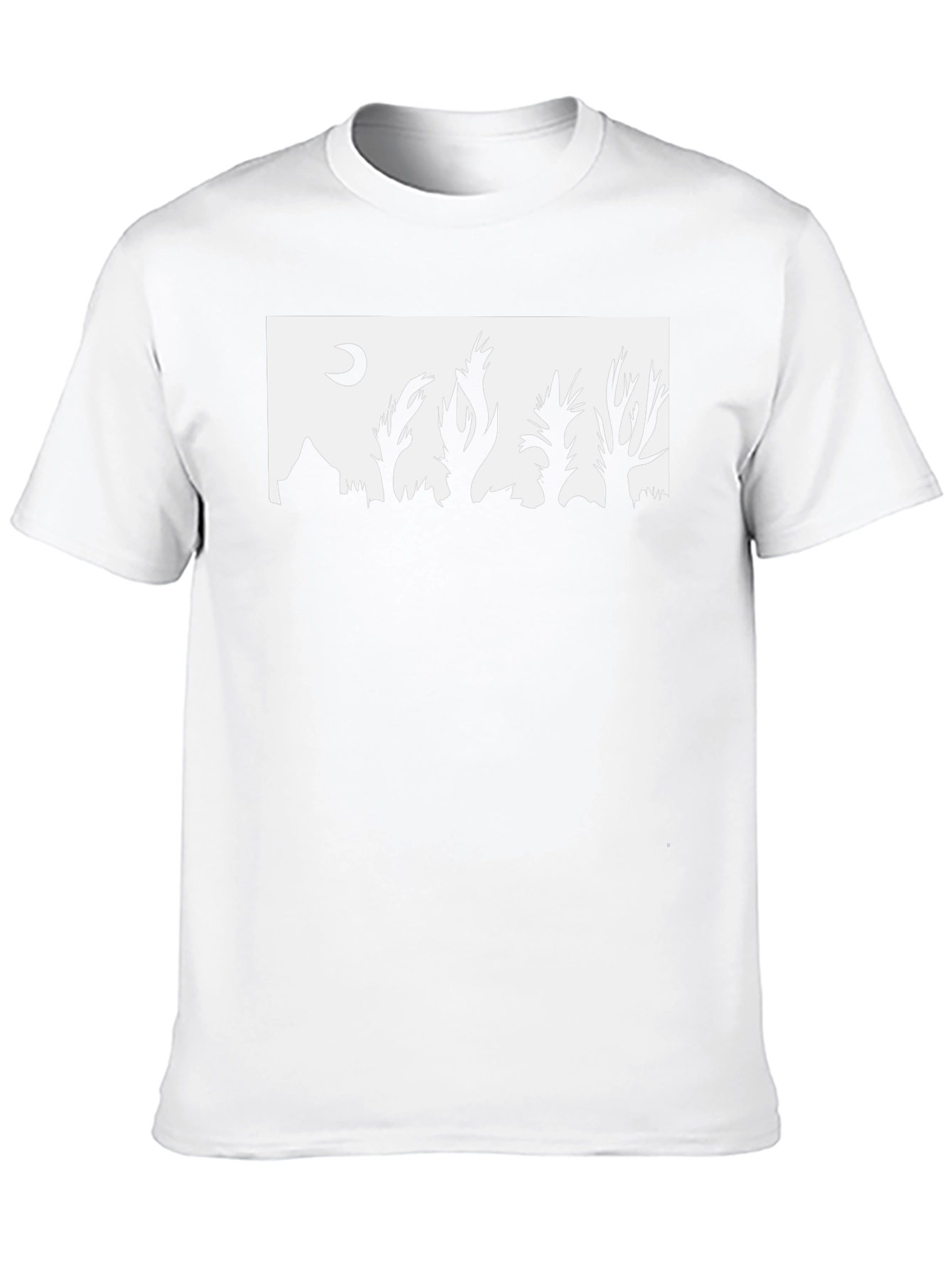 Eerie Nightscape Graphic Tee - Black
