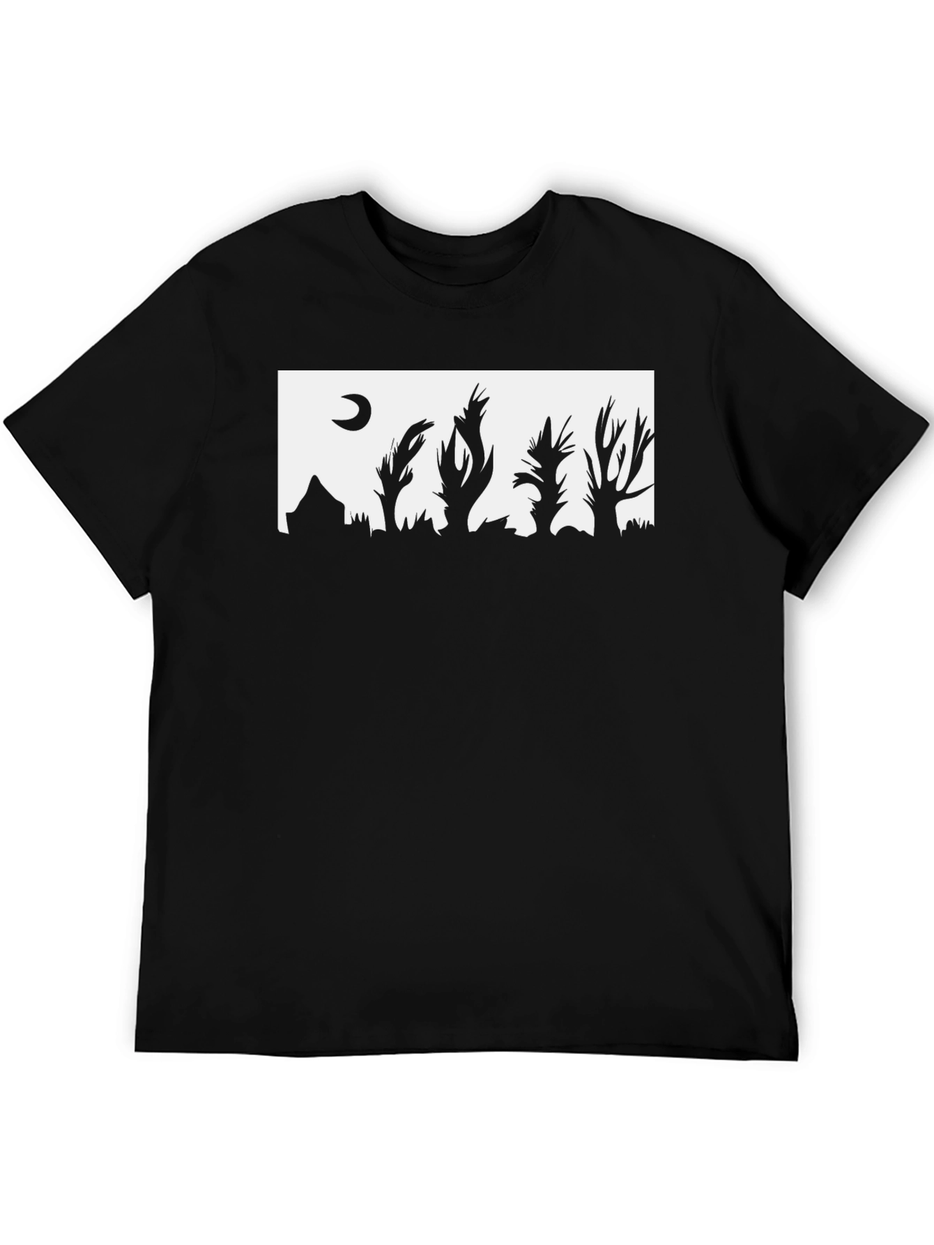 Eerie Nightscape Graphic Tee - Black