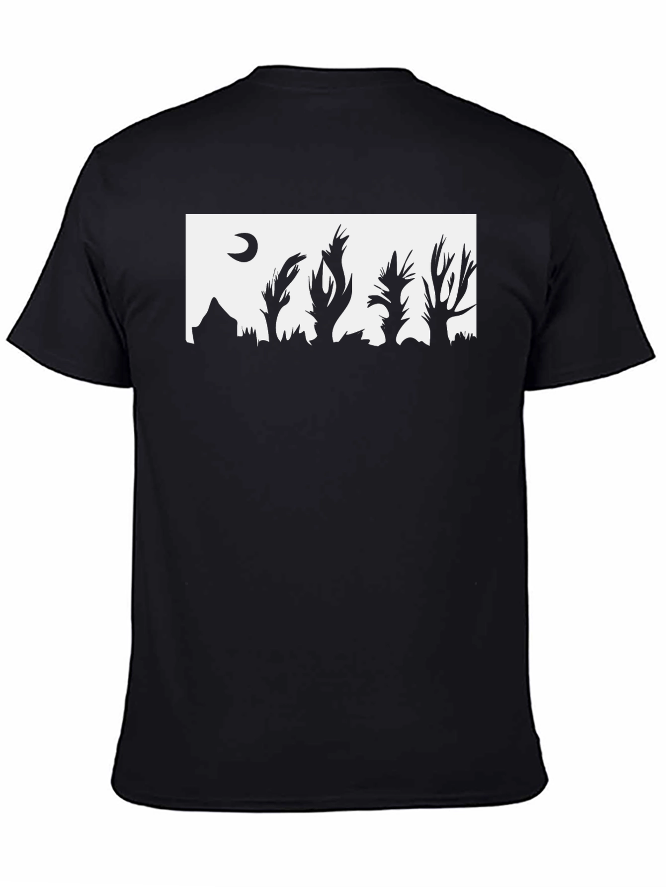 Eerie Nightscape Graphic Tee - Black