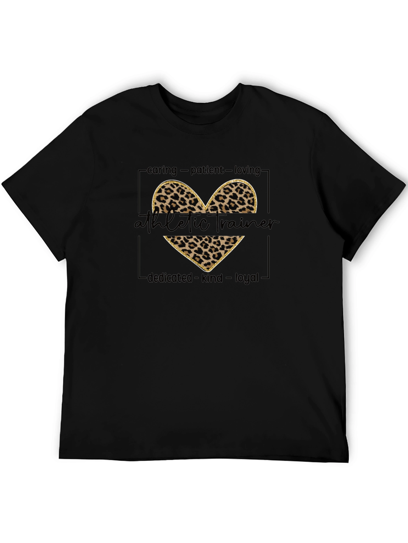 Athletic Trainer Leopard Heart T-Shirt