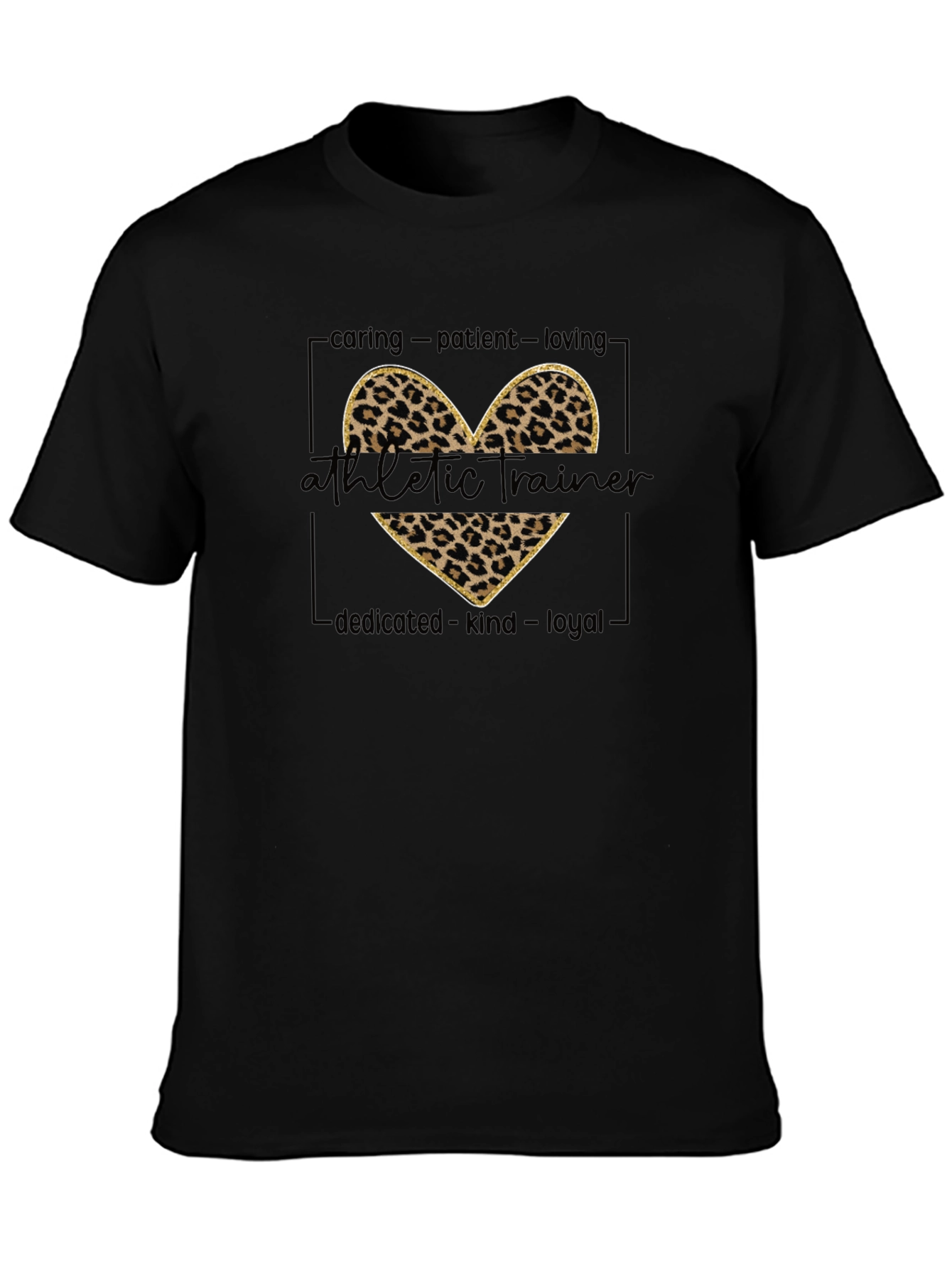 Athletic Trainer Leopard Heart T-Shirt