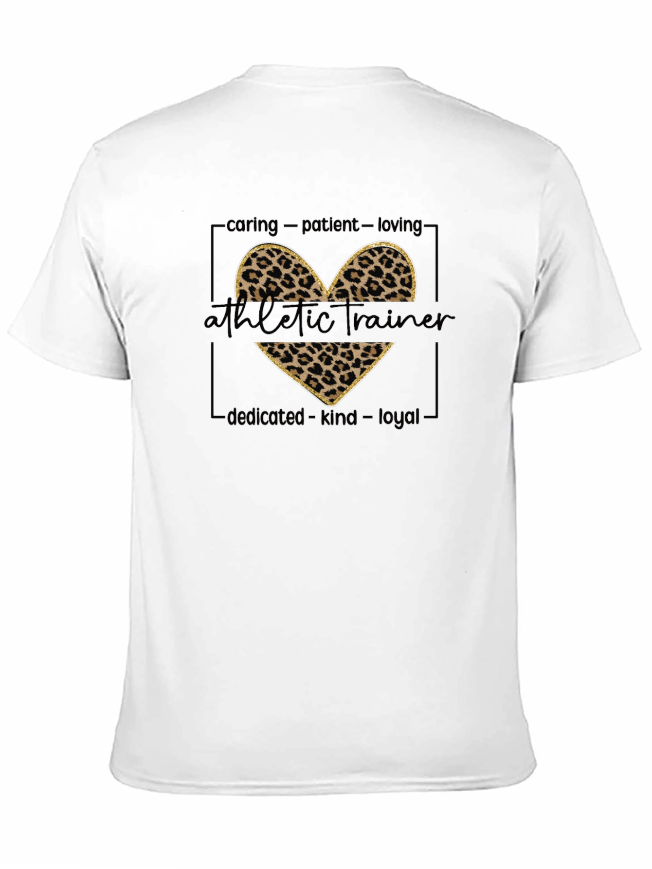 Athletic Trainer Leopard Heart T-Shirt