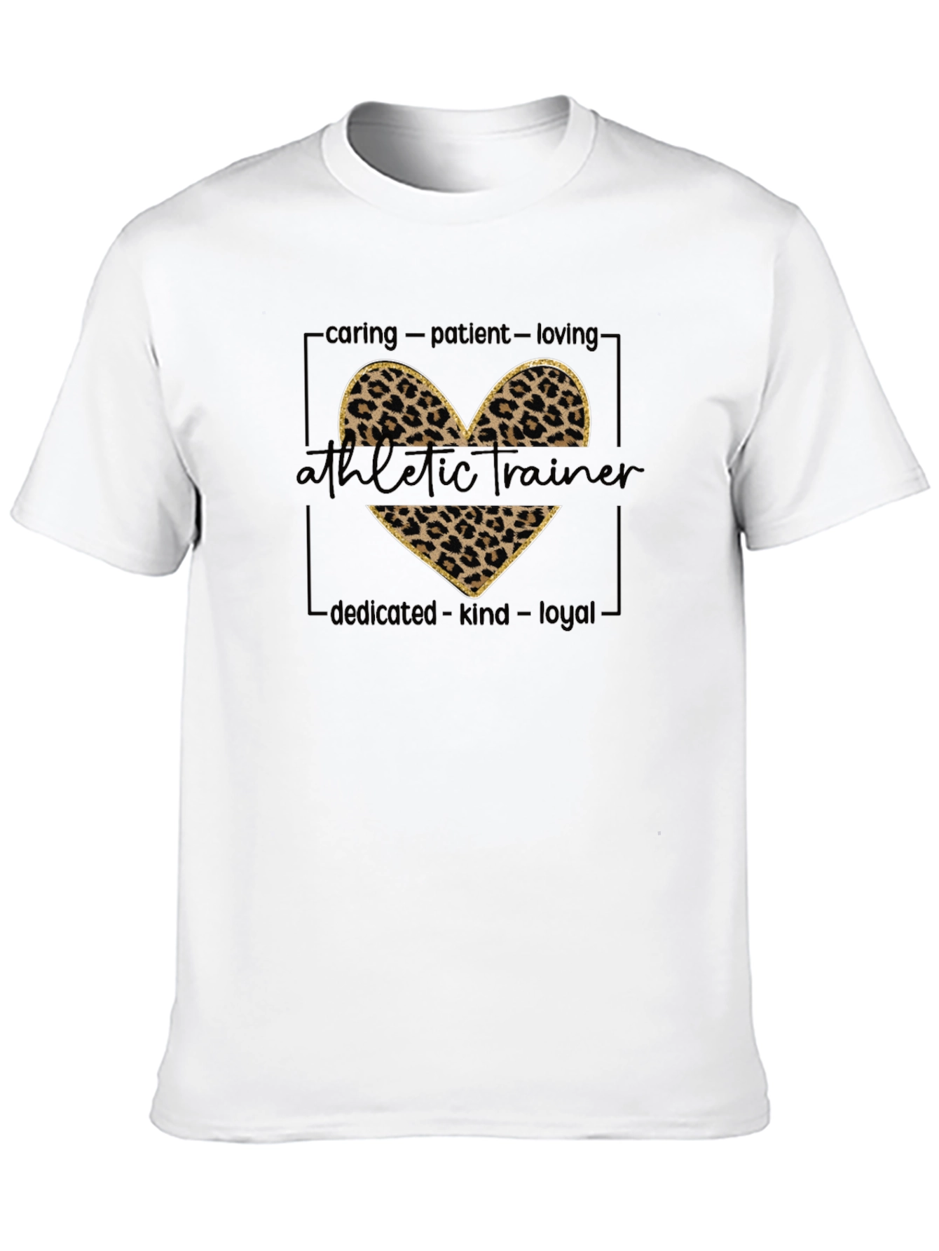 Athletic Trainer Leopard Heart T-Shirt