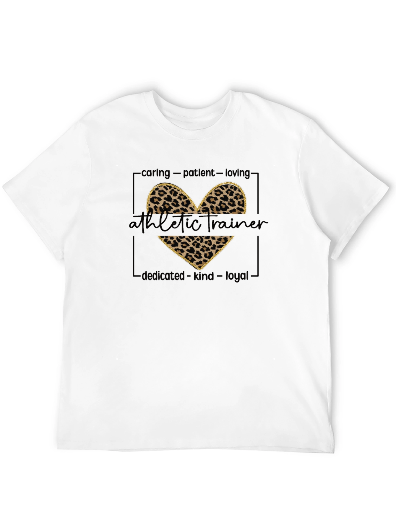 Athletic Trainer Leopard Heart T-Shirt