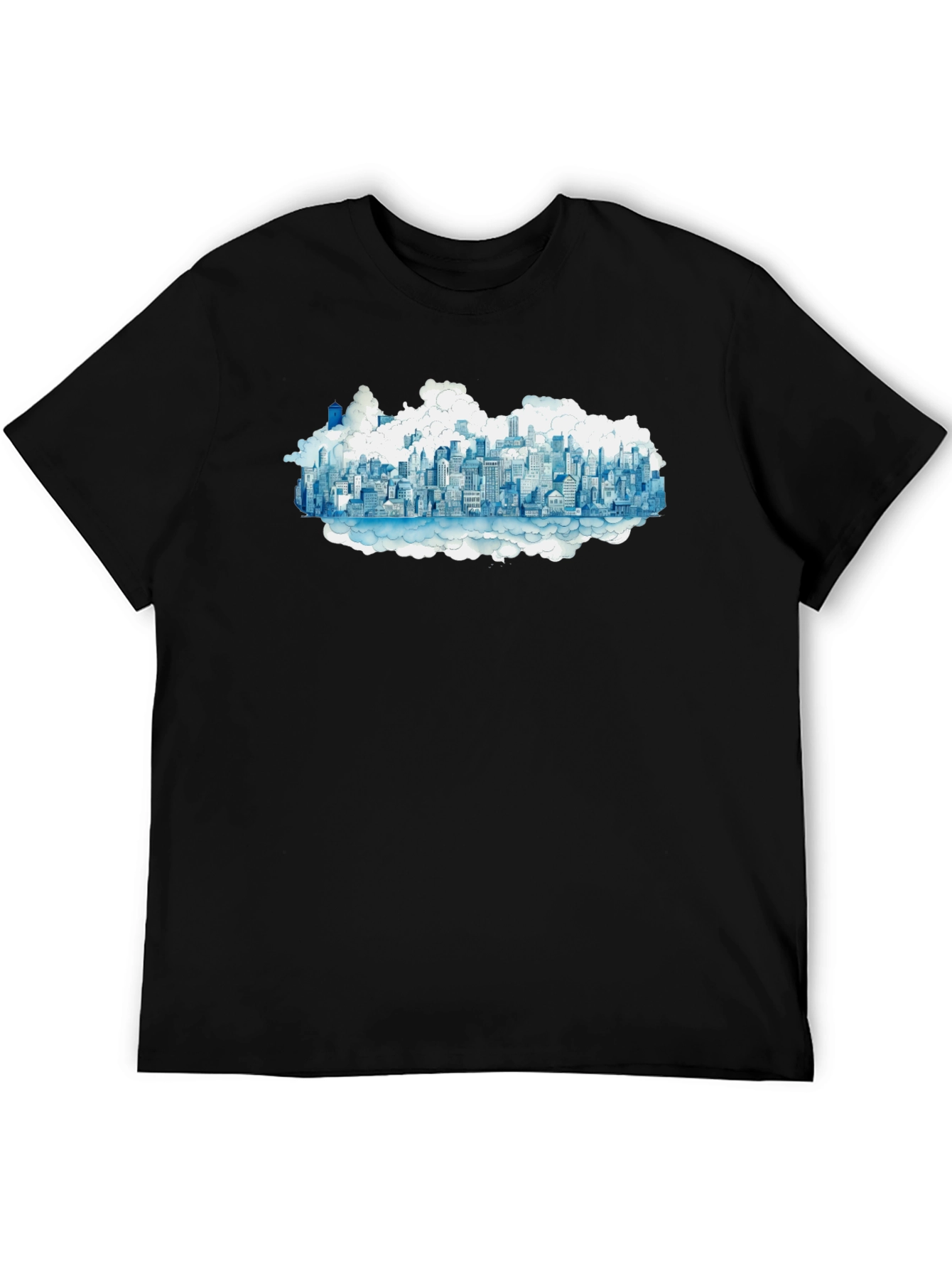 Cityscape Cloud Tee - Urban Dreamscape T-Shirt