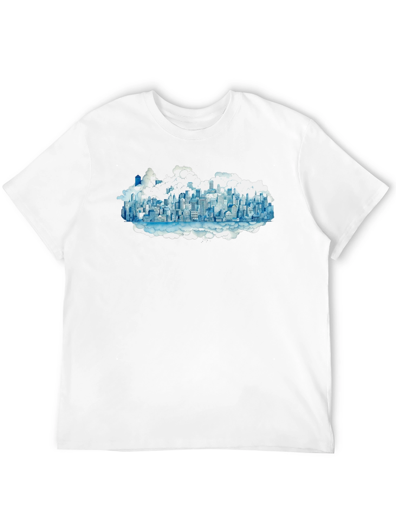 Cityscape Cloud Tee - Urban Dreamscape T-Shirt
