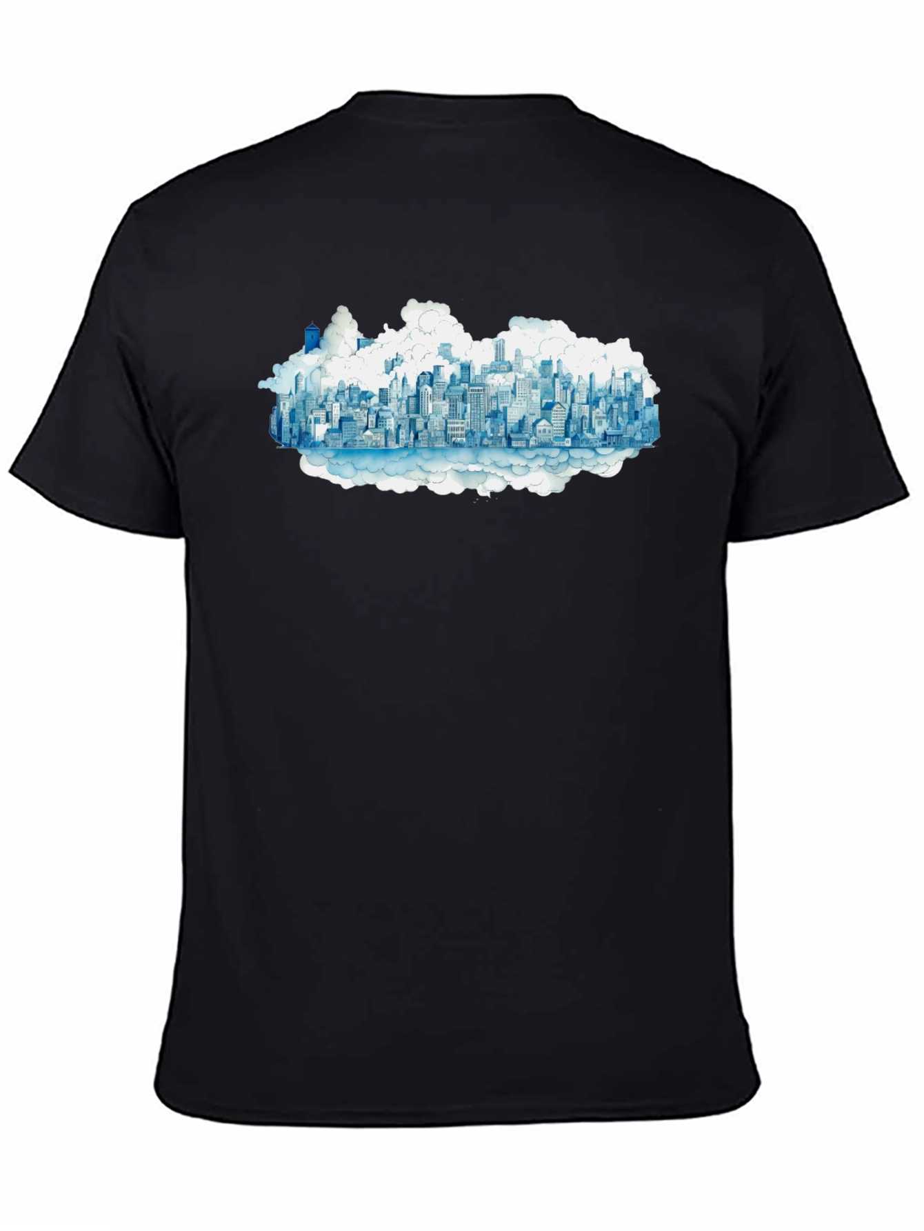 Cityscape Cloud Tee - Urban Dreamscape T-Shirt