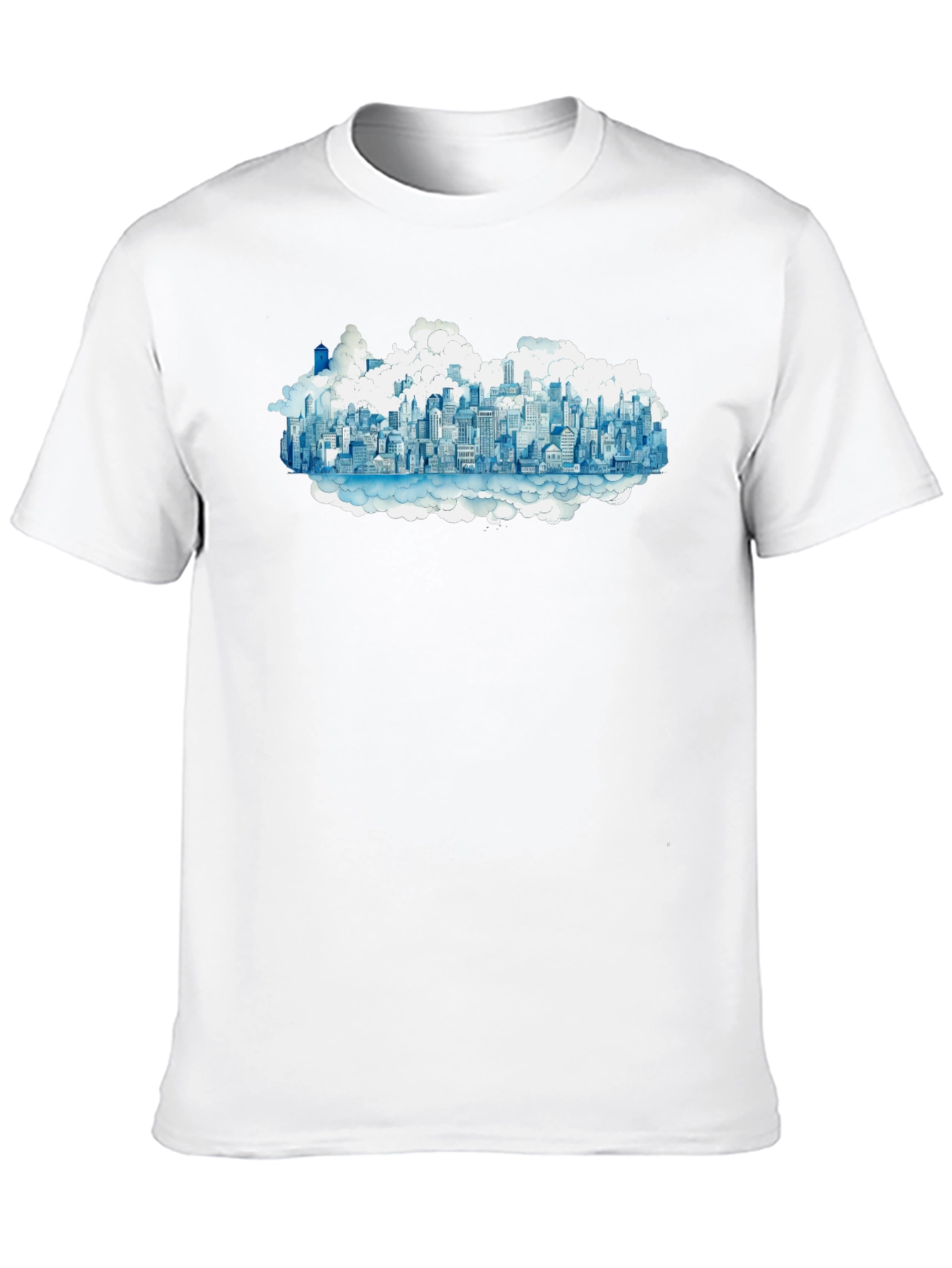 Cityscape Cloud Tee - Urban Dreamscape T-Shirt