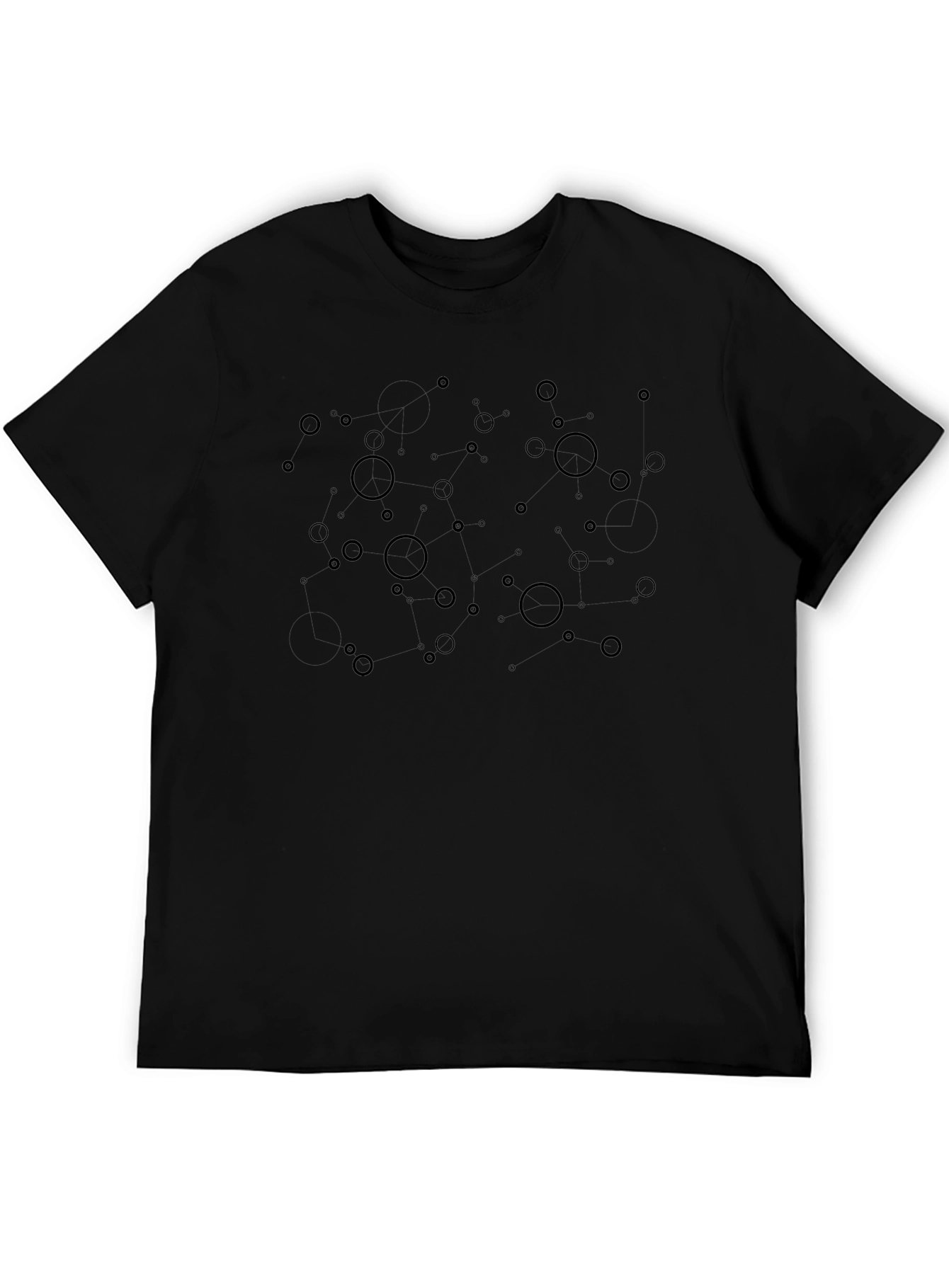 Modern Black Bubble Pattern T-Shirt