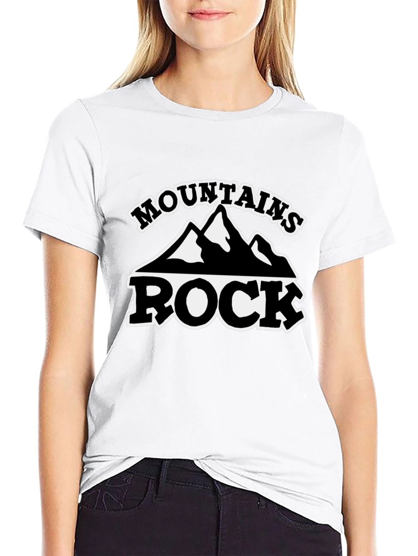 Mountains Rock T-Shirt - Black Graphic Tee