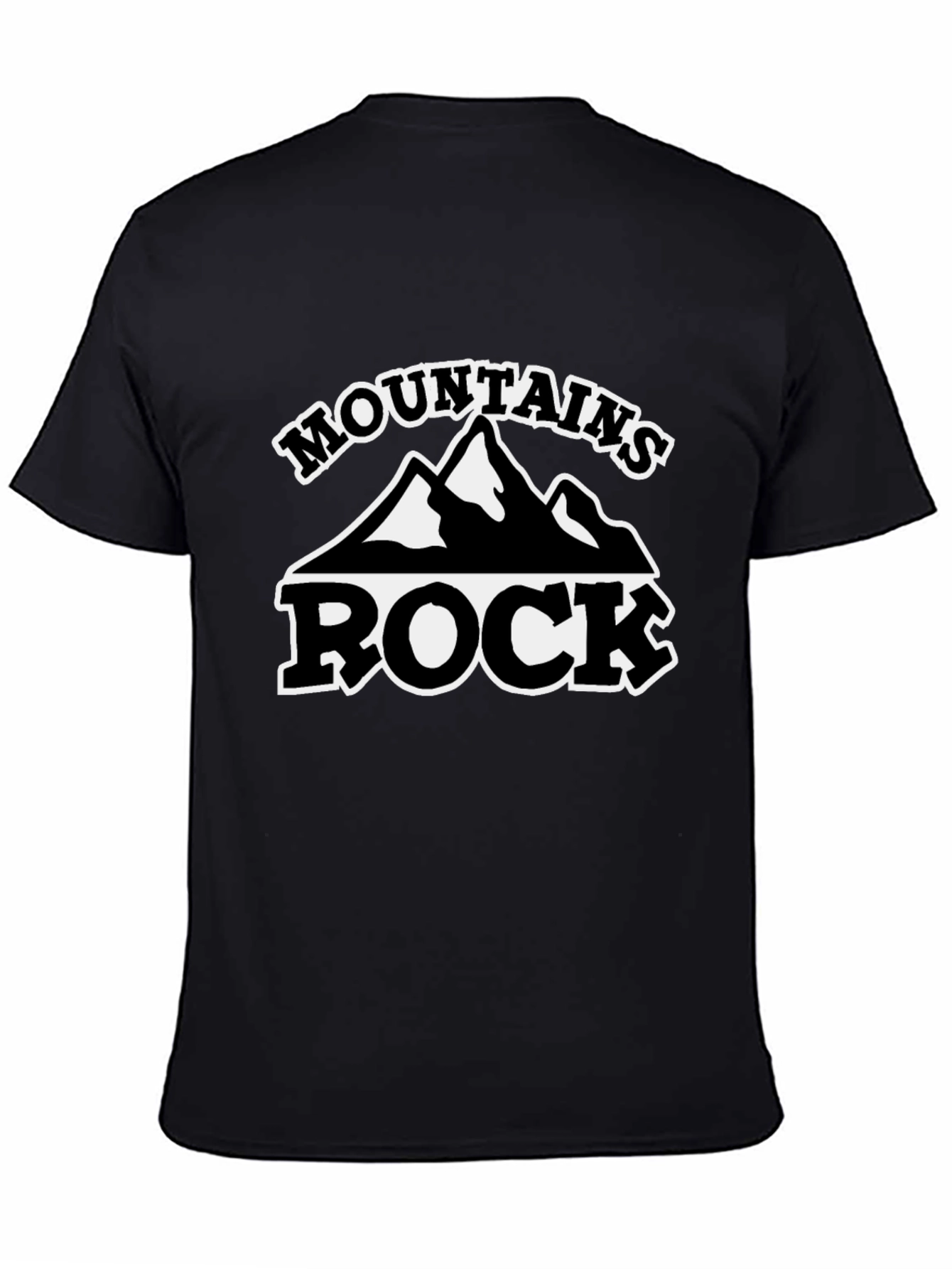 Mountains Rock T-Shirt - Black Graphic Tee