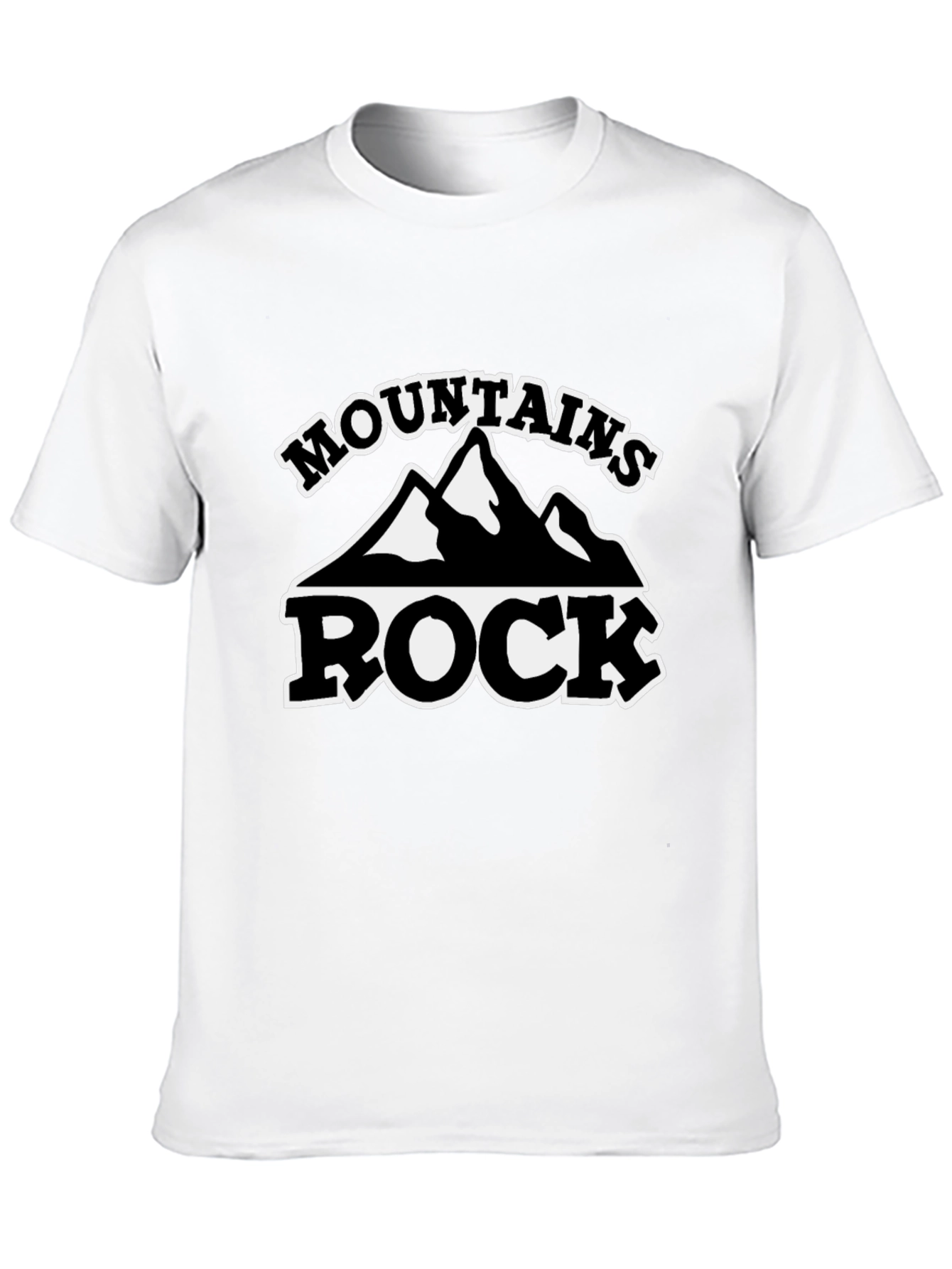 Mountains Rock T-Shirt - Black Graphic Tee