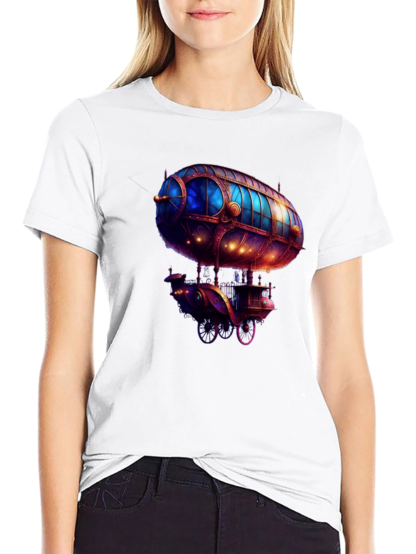 Steampunk Airship T-Shirt - Unique Design