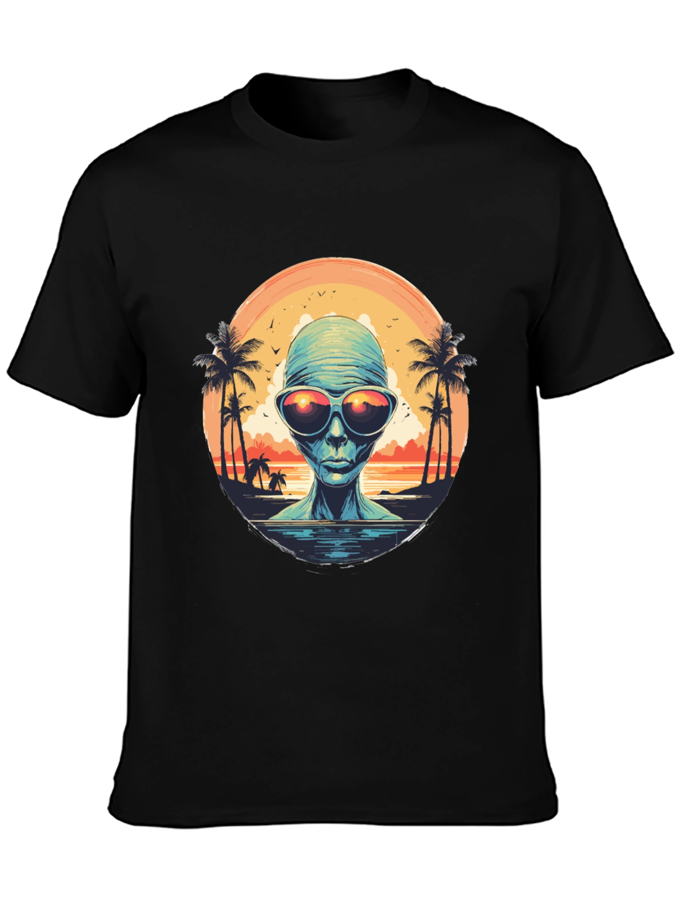 Retro Alien Beach T-Shirt
