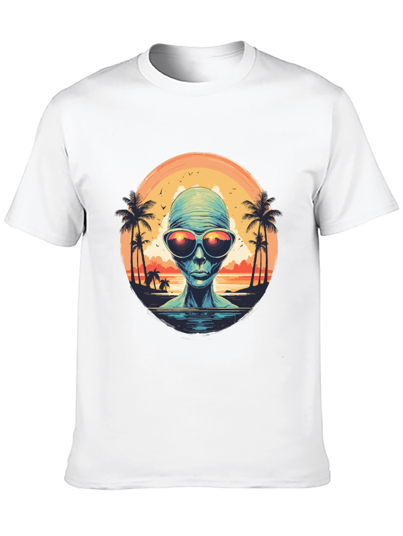 Retro Alien Beach T-Shirt