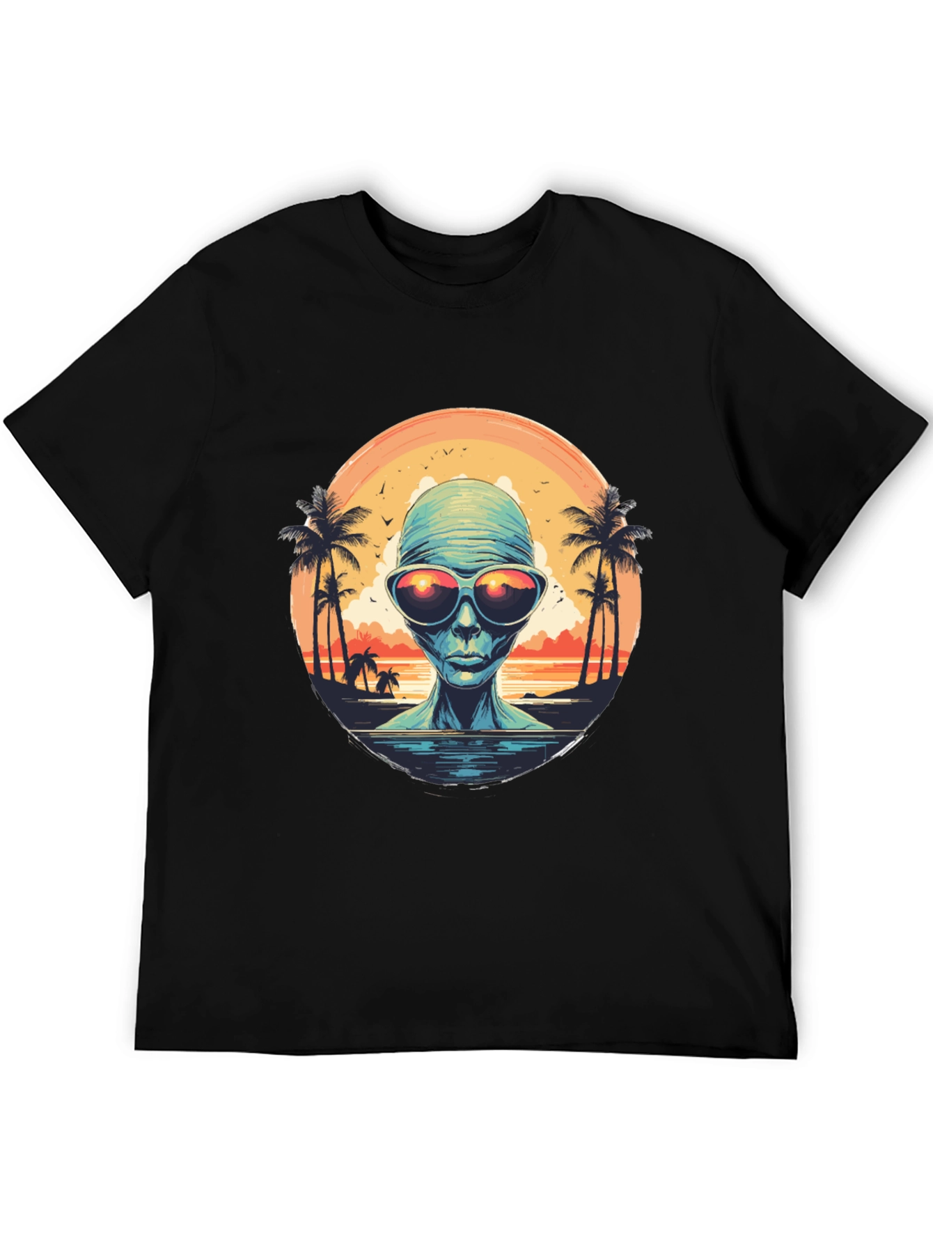 Retro Alien Beach T-Shirt