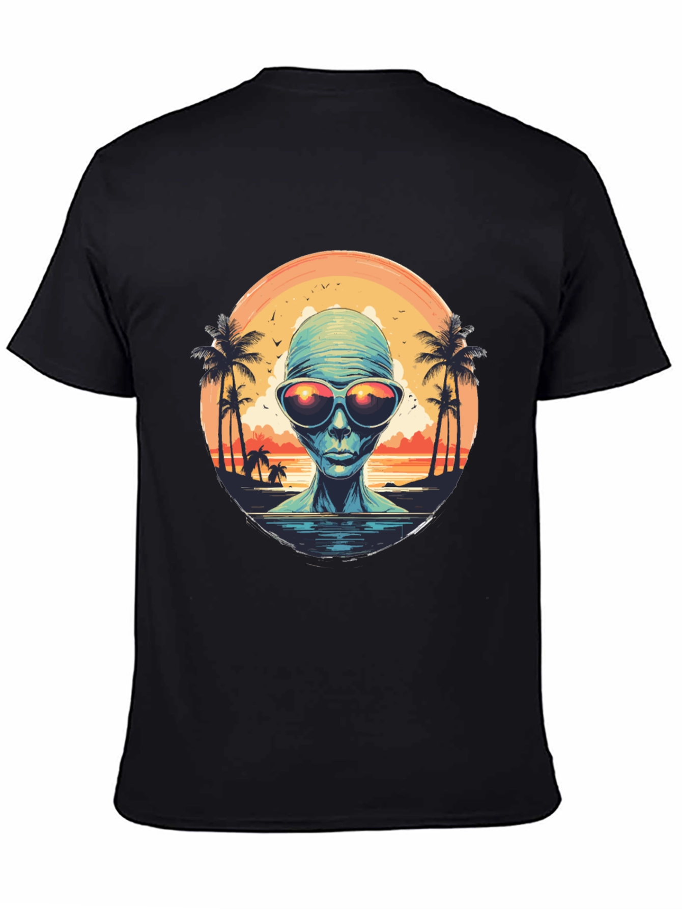 Retro Alien Beach T-Shirt