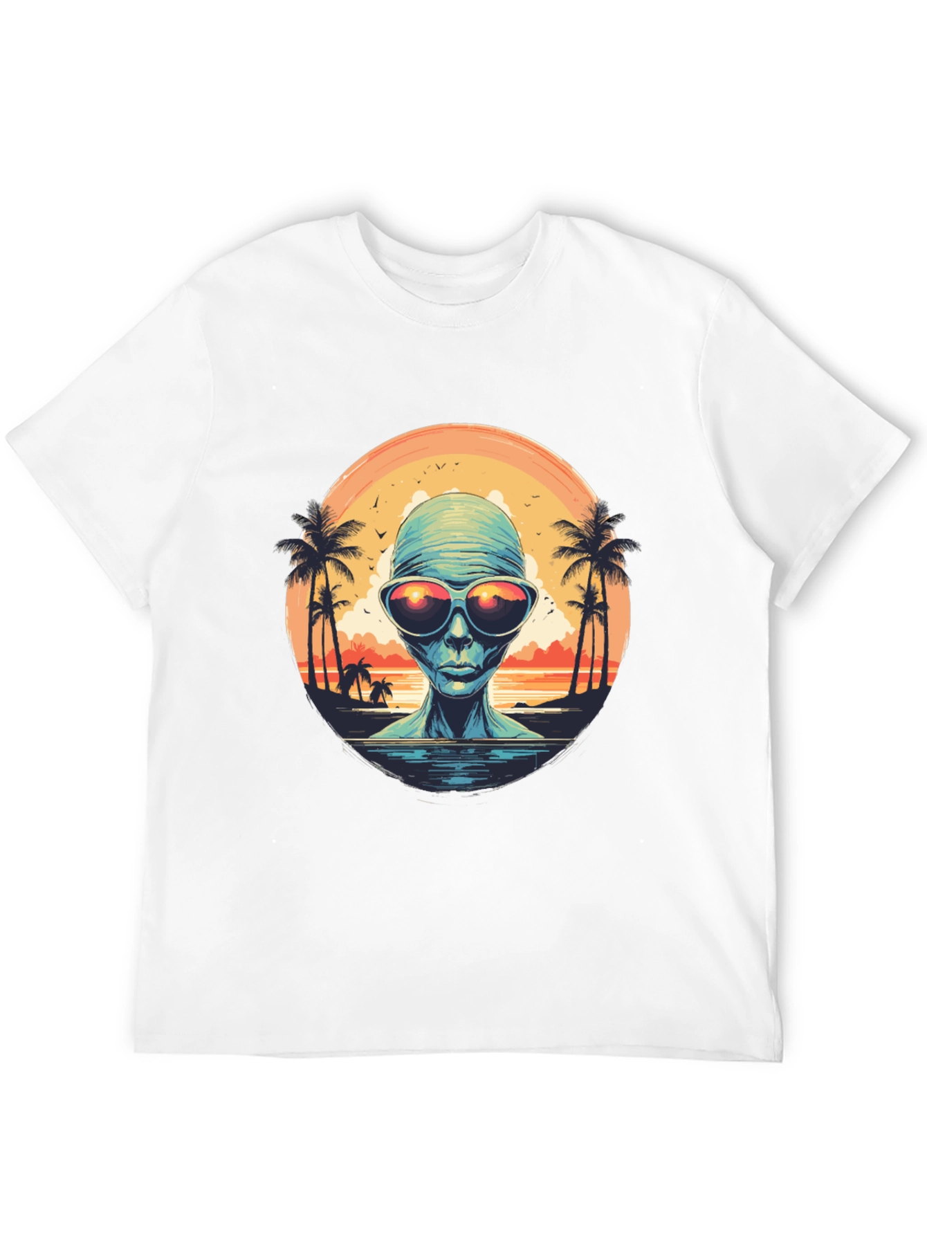 Retro Alien Beach T-Shirt