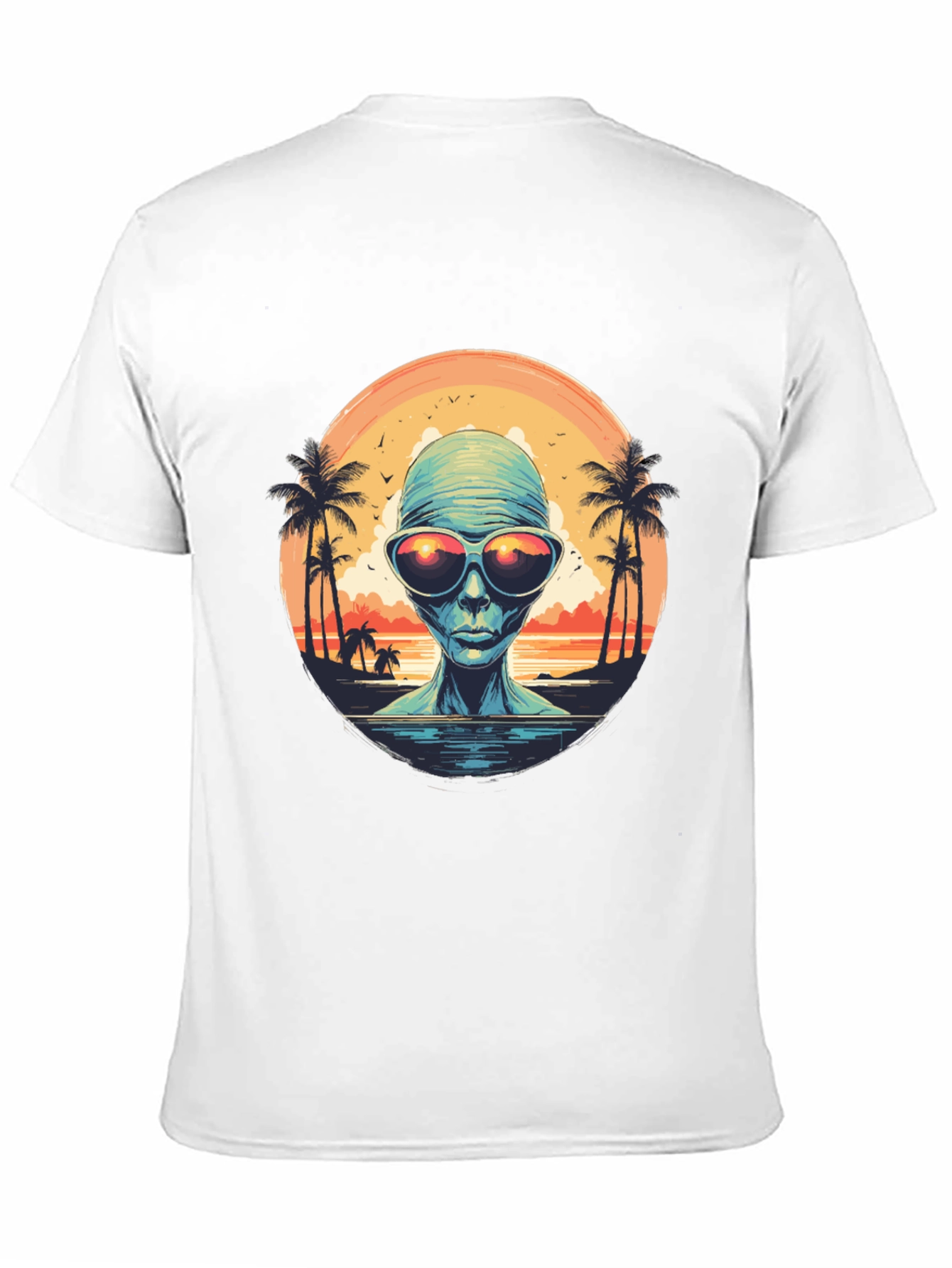 Retro Alien Beach T-Shirt