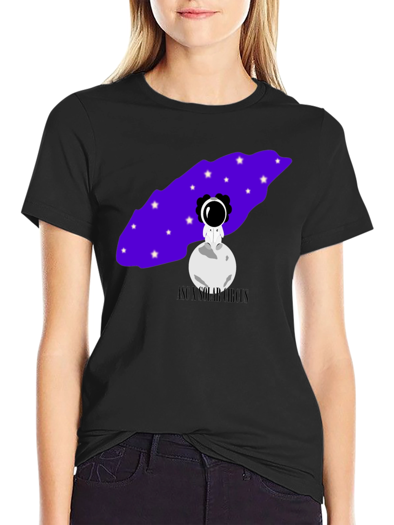 Astronaut Moon Graphic Tee - Unisex Black T-Shirt