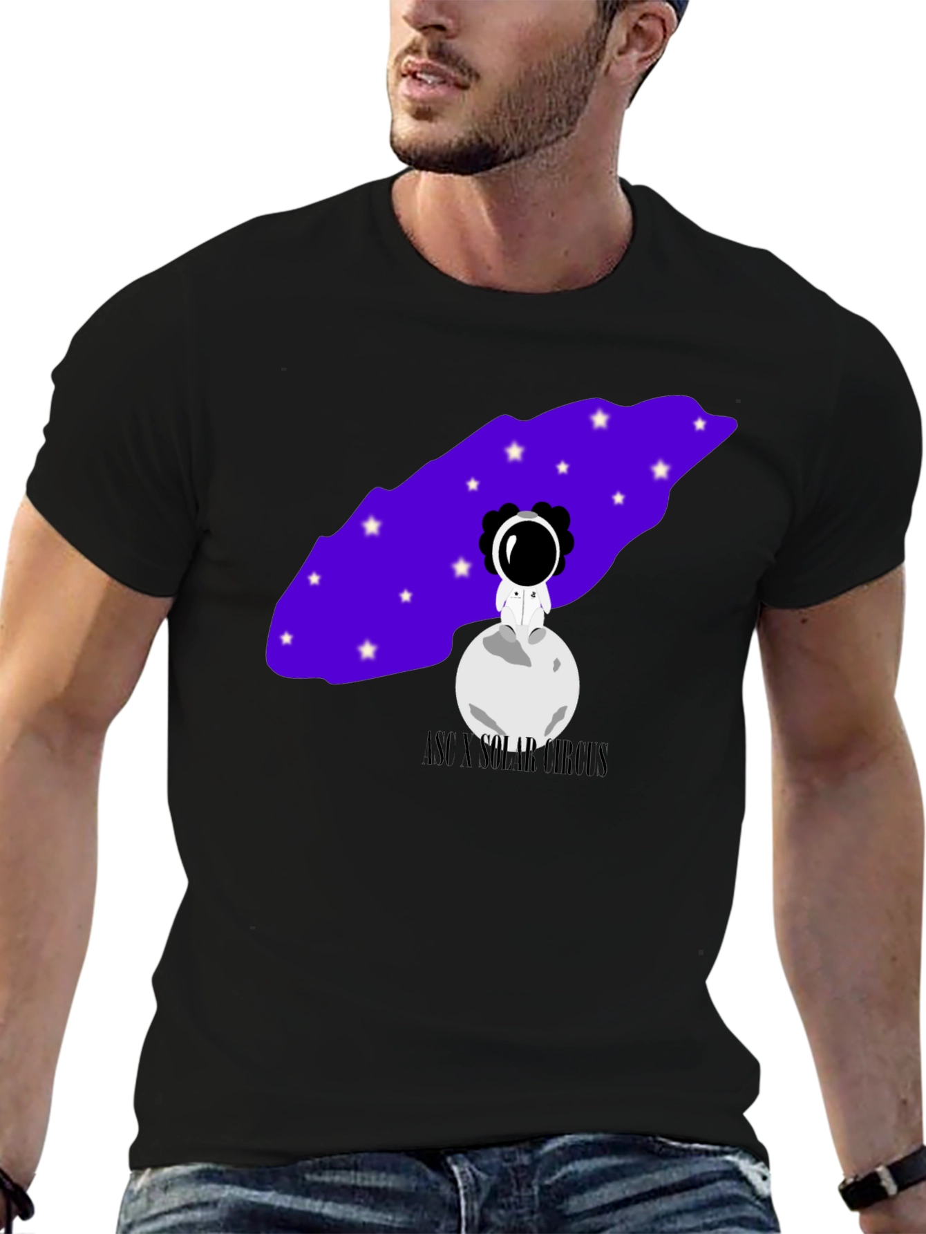 Astronaut Moon Graphic Tee - Unisex Black T-Shirt