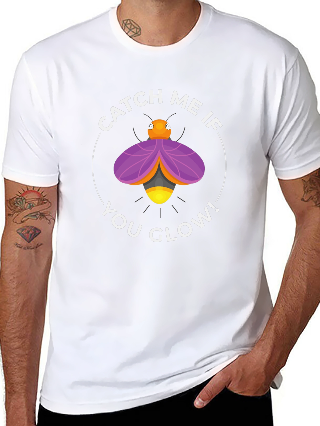 Catch Me If You Glow T-Shirt - Firefly Design