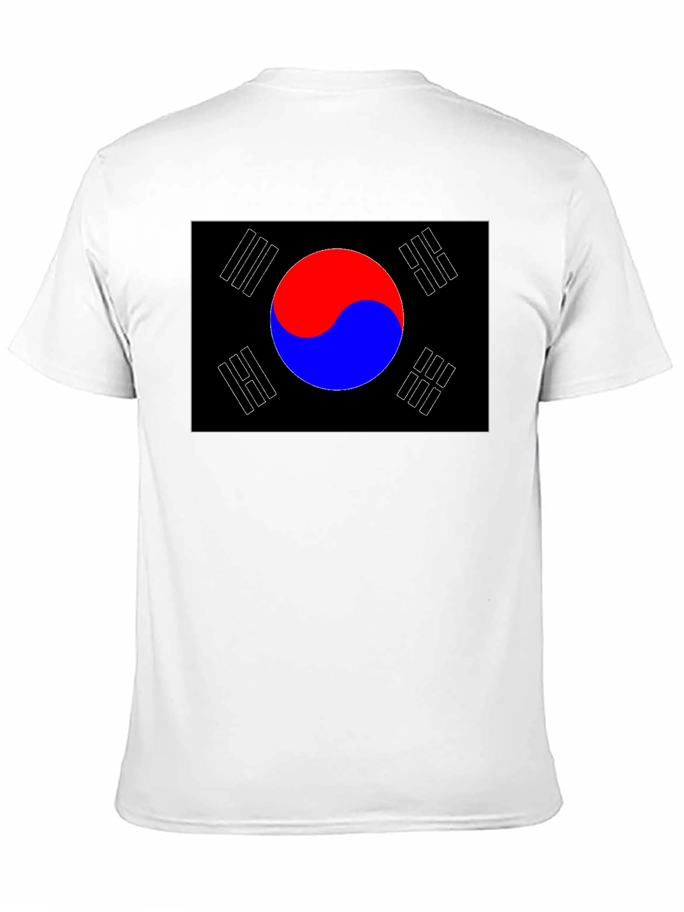 South Korea Flag Graphic T-Shirt - Black