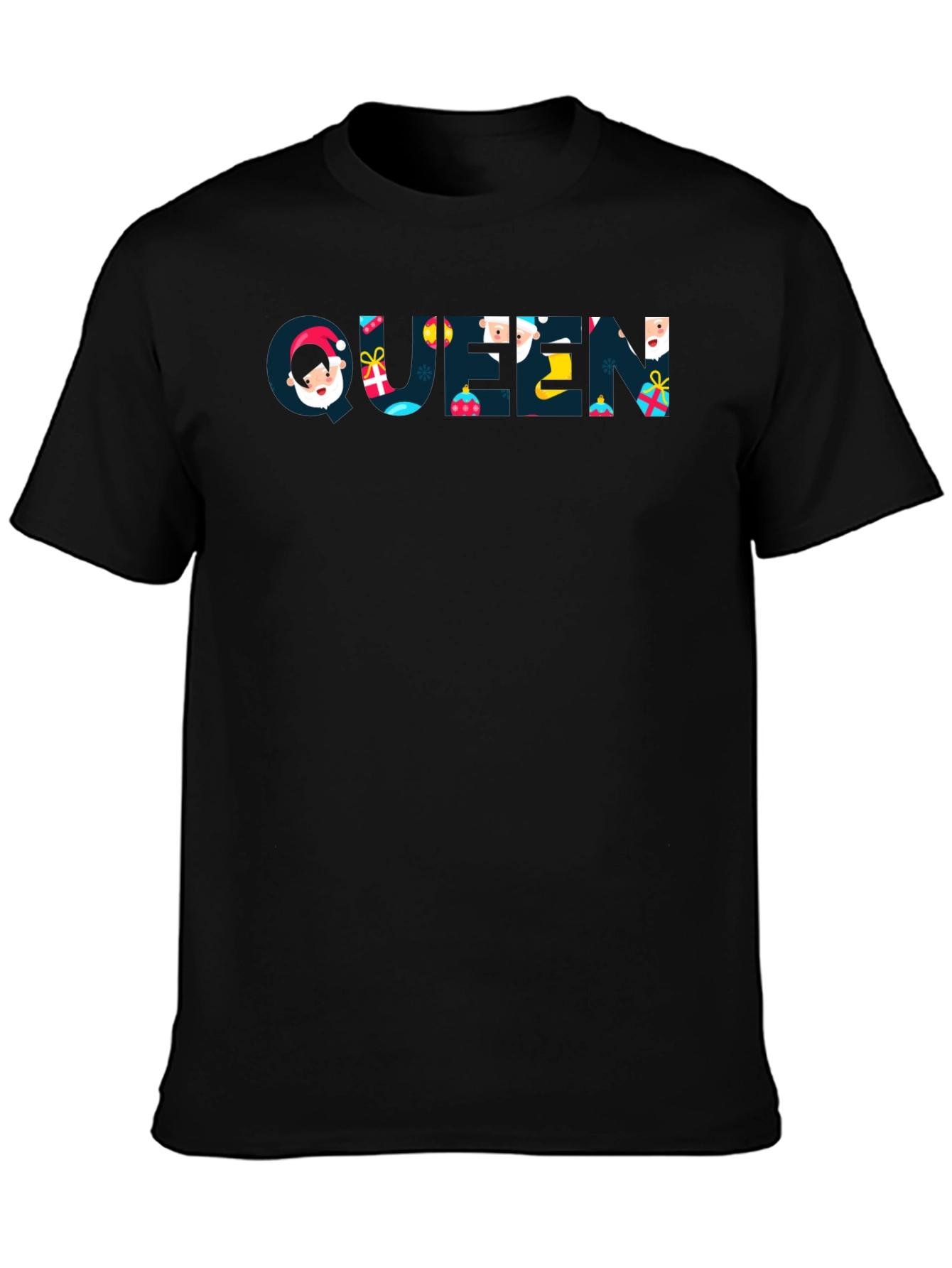 Queen Holiday Graphic T-Shirt - Black