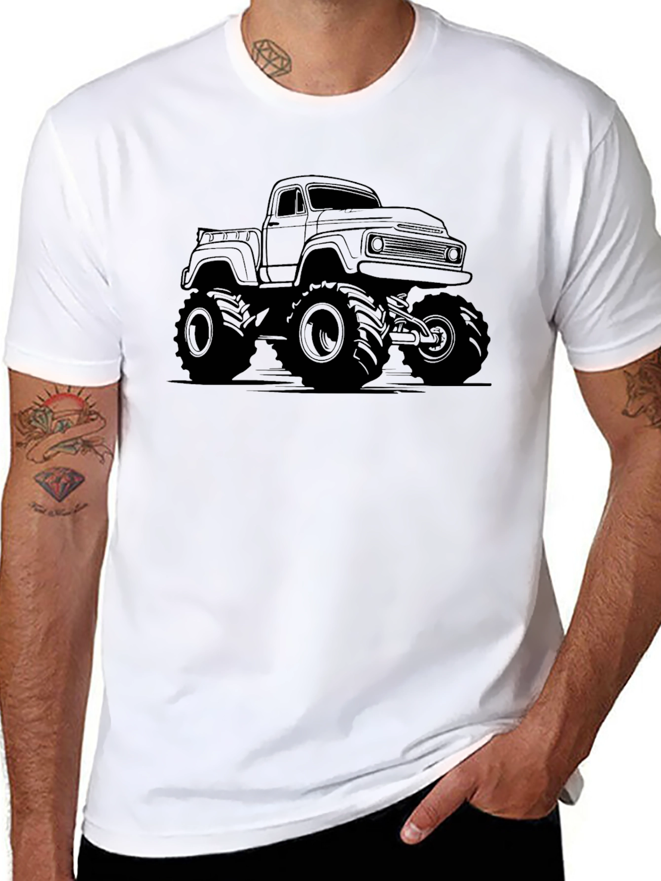 Monster Truck Graphic Tee - Black