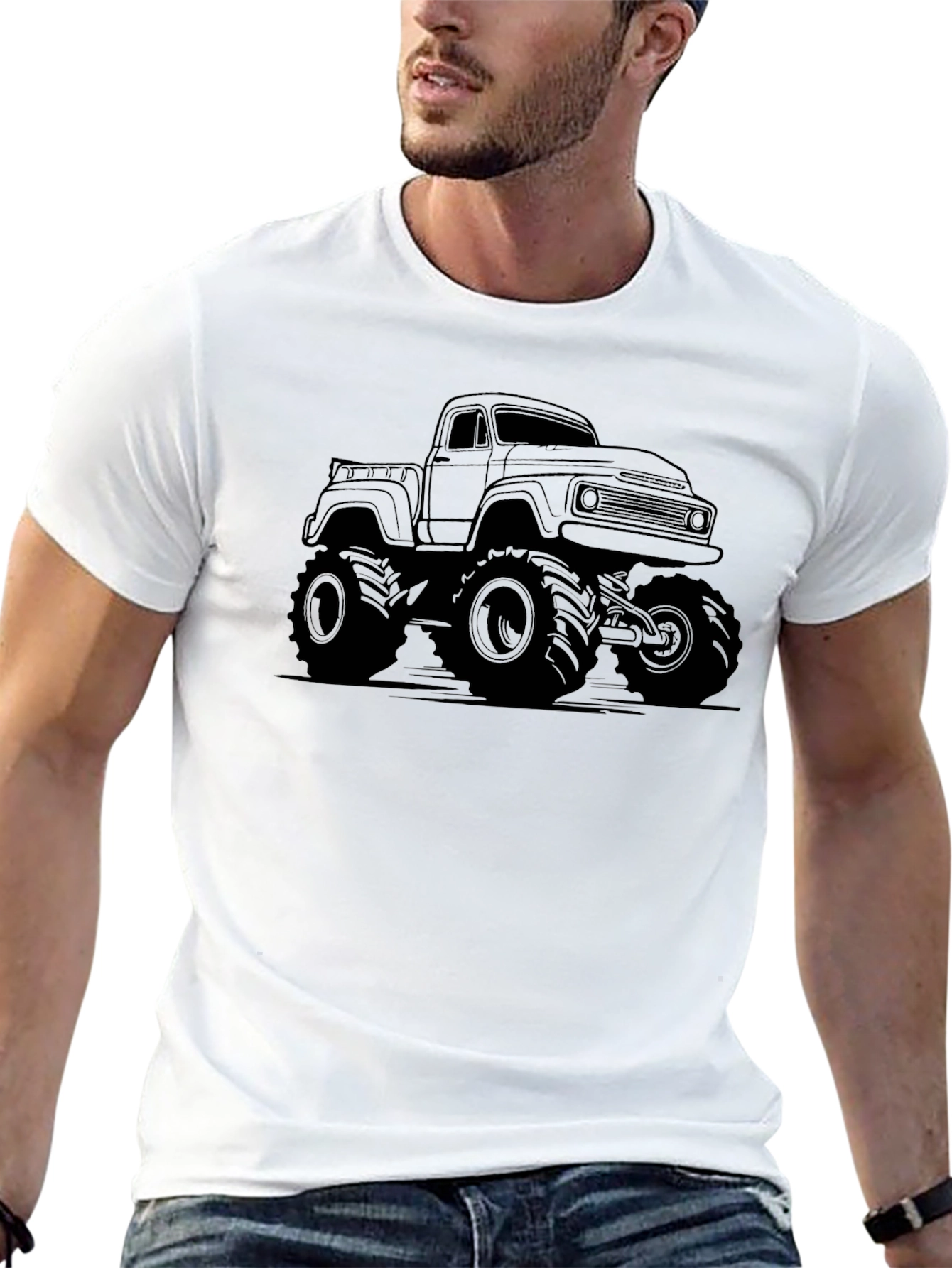 Monster Truck Graphic Tee - Black