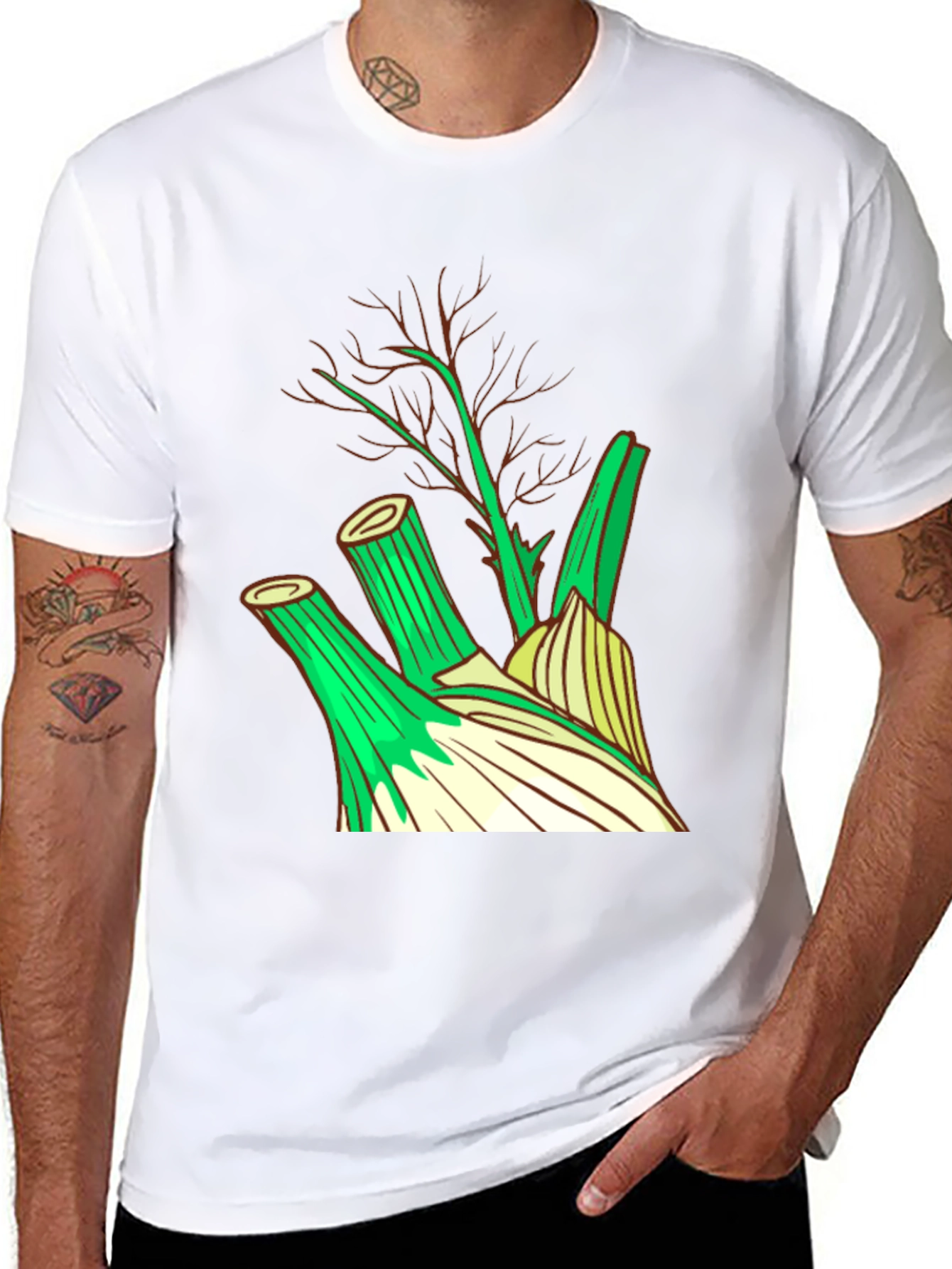Fennel Graphic T-Shirt - Stylish Culinary Design