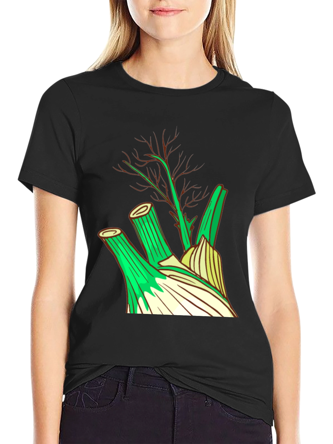 Fennel Graphic T-Shirt - Stylish Culinary Design