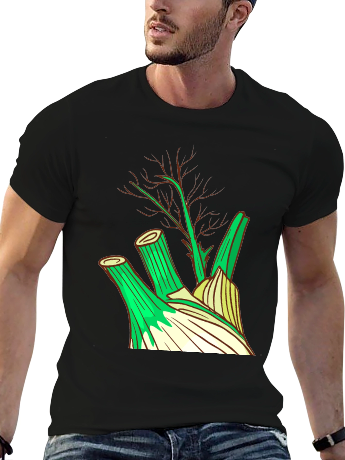 Fennel Graphic T-Shirt - Stylish Culinary Design