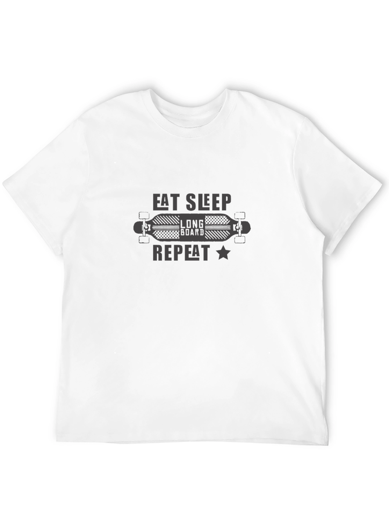 Eat Sleep Longboard Repeat Tee - Skater Style