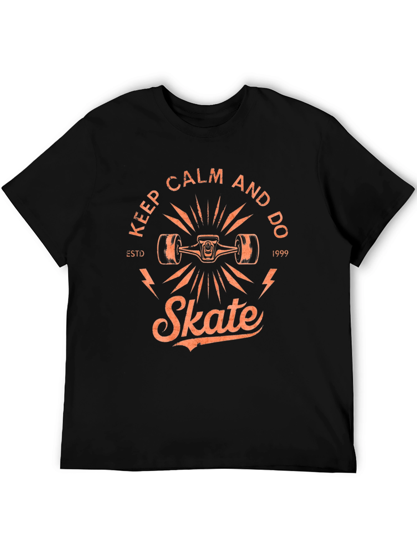 Keep Calm and Do Skate Black Graphic Tee