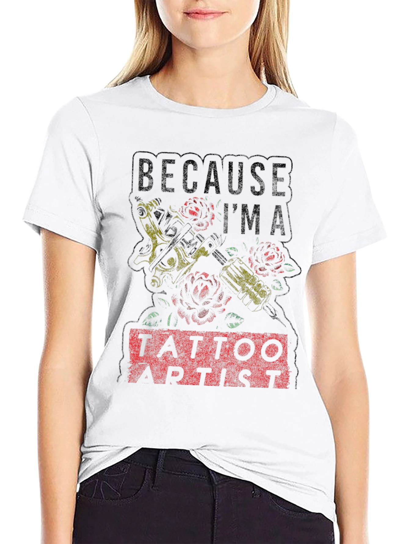 Tattoo Artist Graphic Tee - Black Cotton Shirt