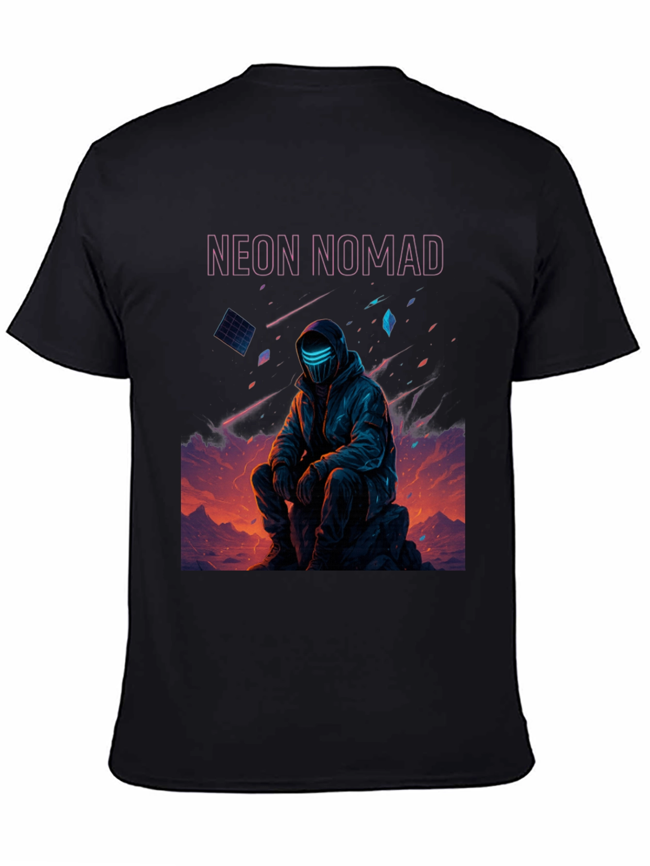 Neon Nomad Graphic T-Shirt - Futuristic Style