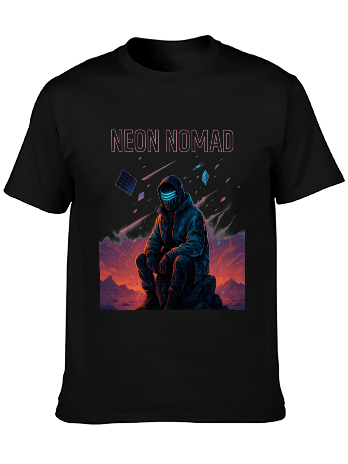 Neon Nomad Graphic T-Shirt - Futuristic Style