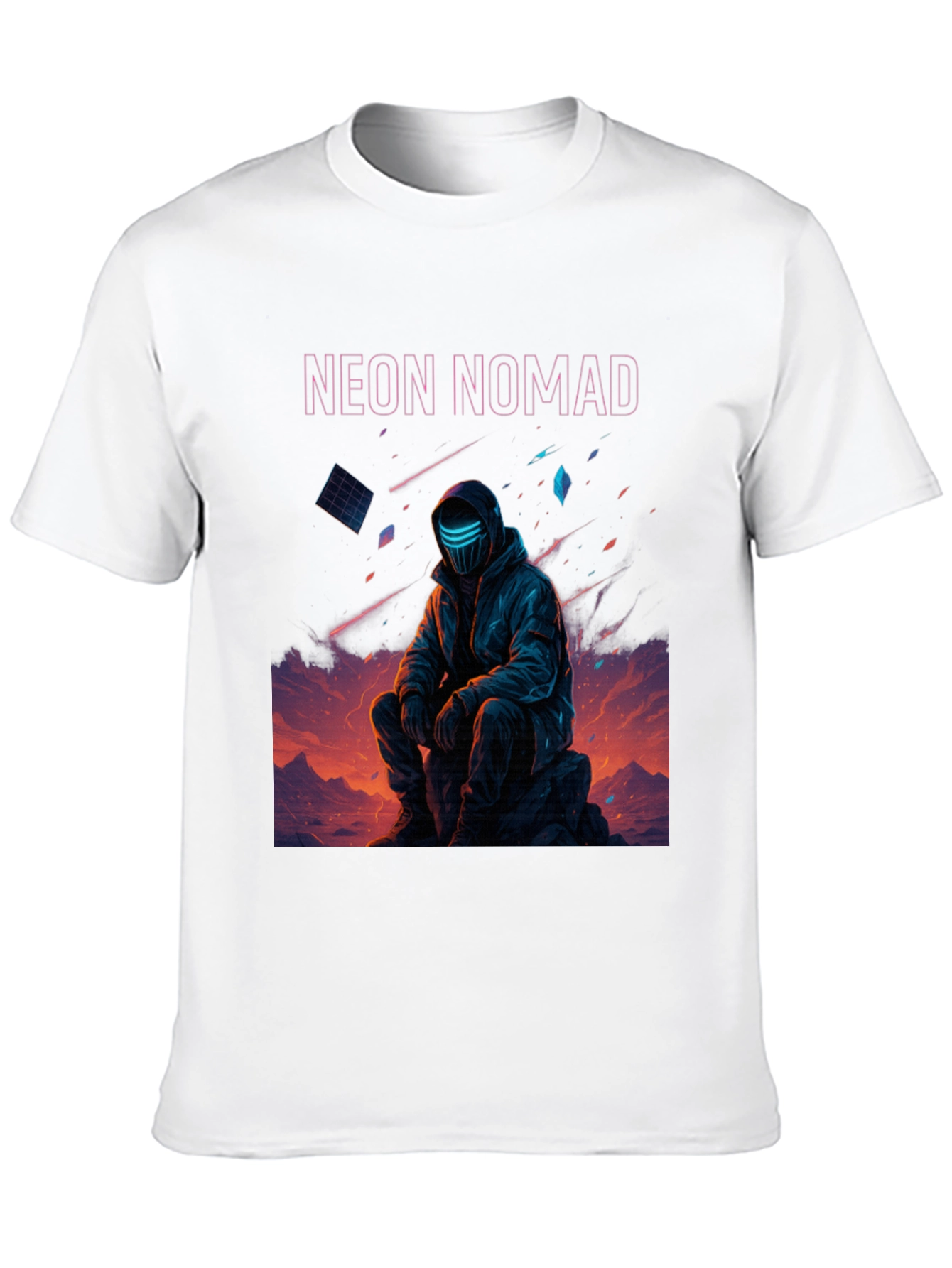 Neon Nomad Graphic T-Shirt - Futuristic Style