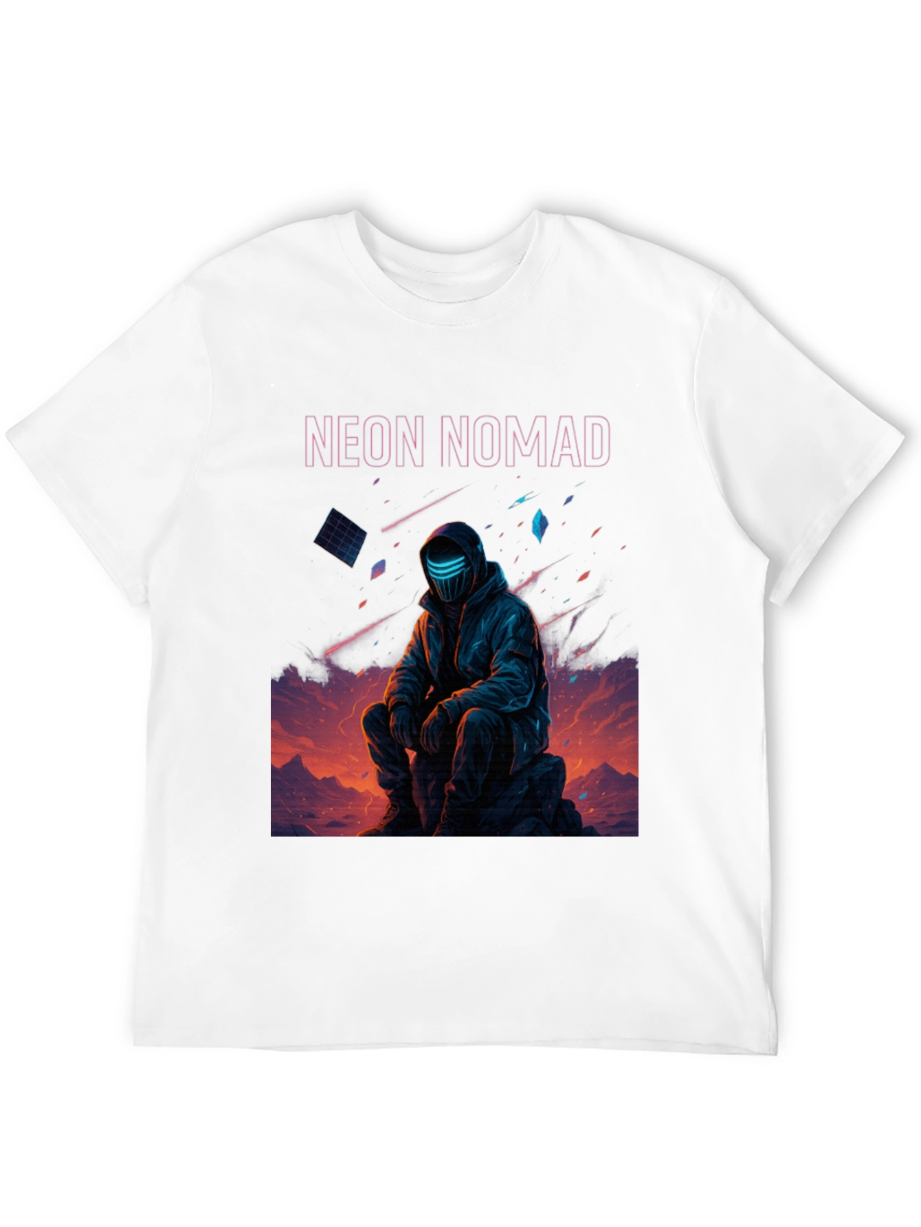 Neon Nomad Graphic T-Shirt - Futuristic Style