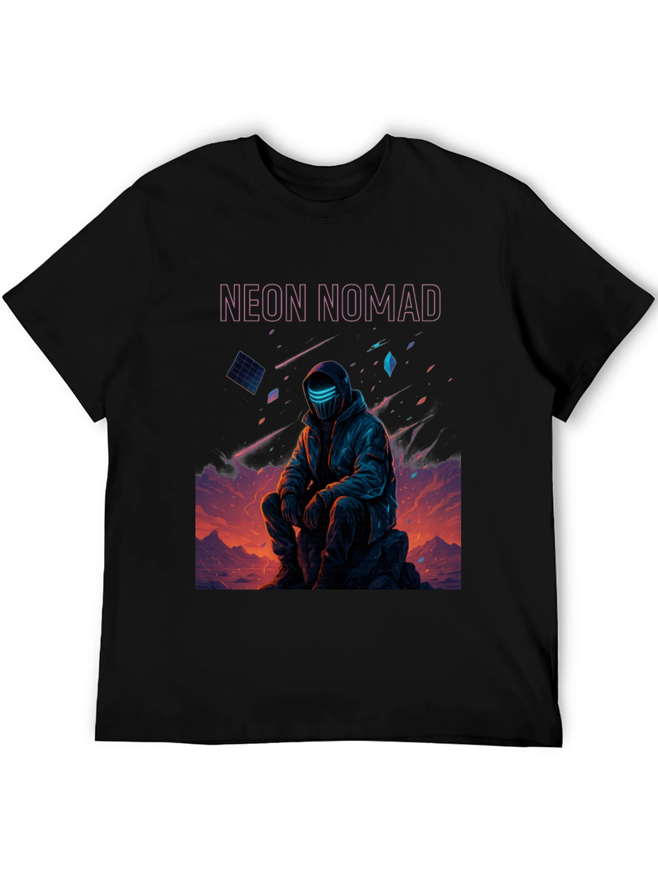 Neon Nomad Graphic T-Shirt - Futuristic Style