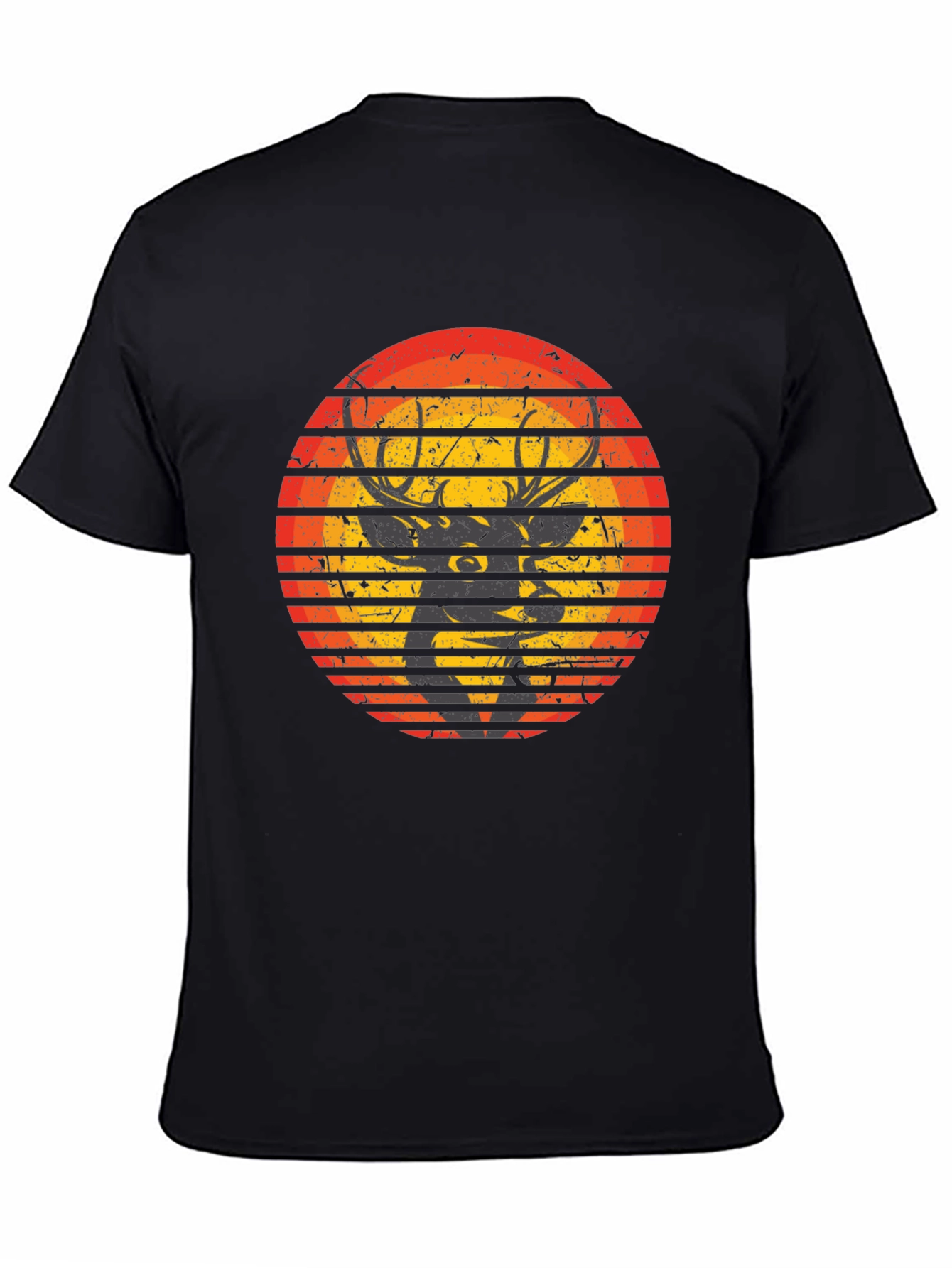Retro Deer Sunset Graphic Tee