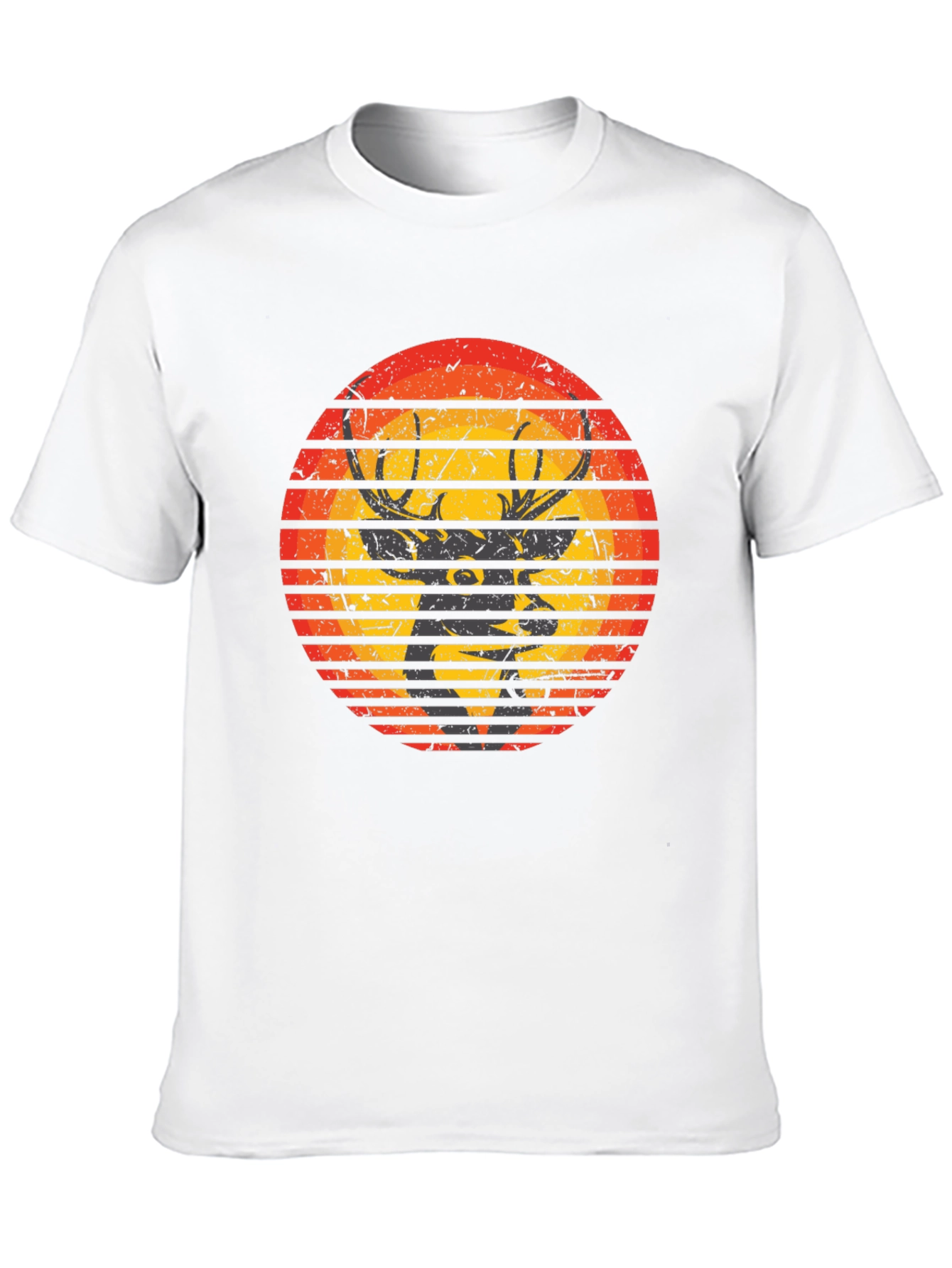 Retro Deer Sunset Graphic Tee