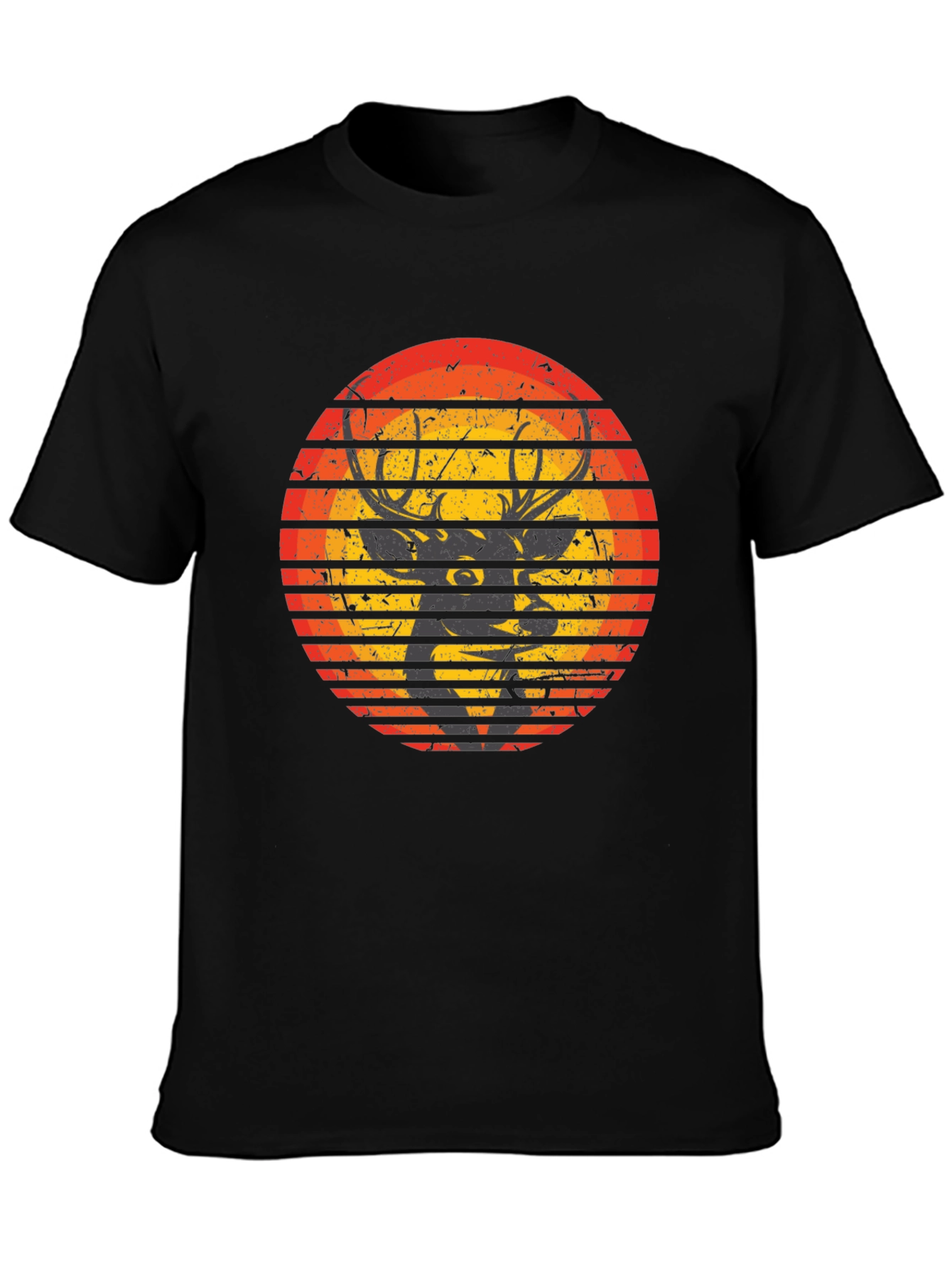 Retro Deer Sunset Graphic Tee