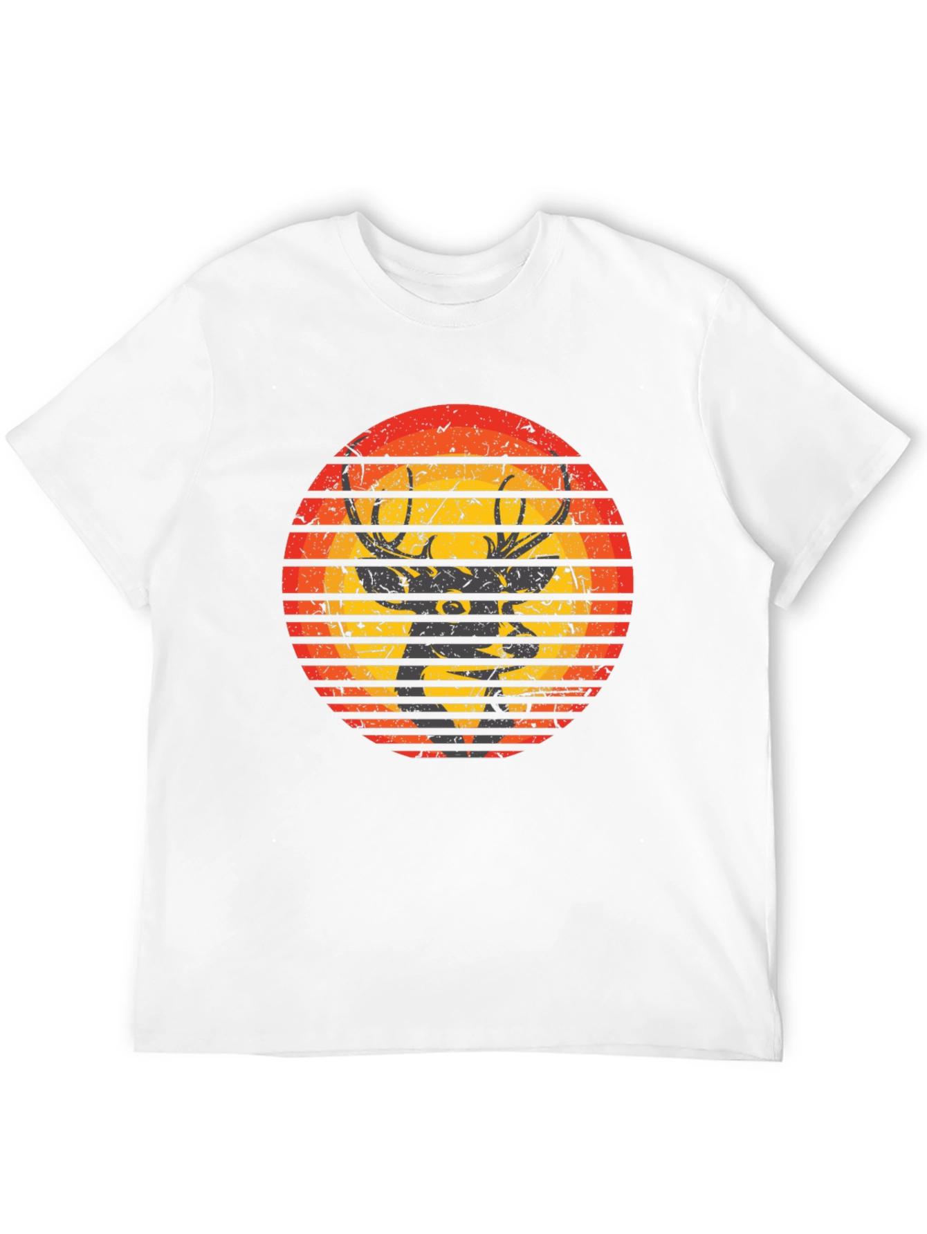 Retro Deer Sunset Graphic Tee