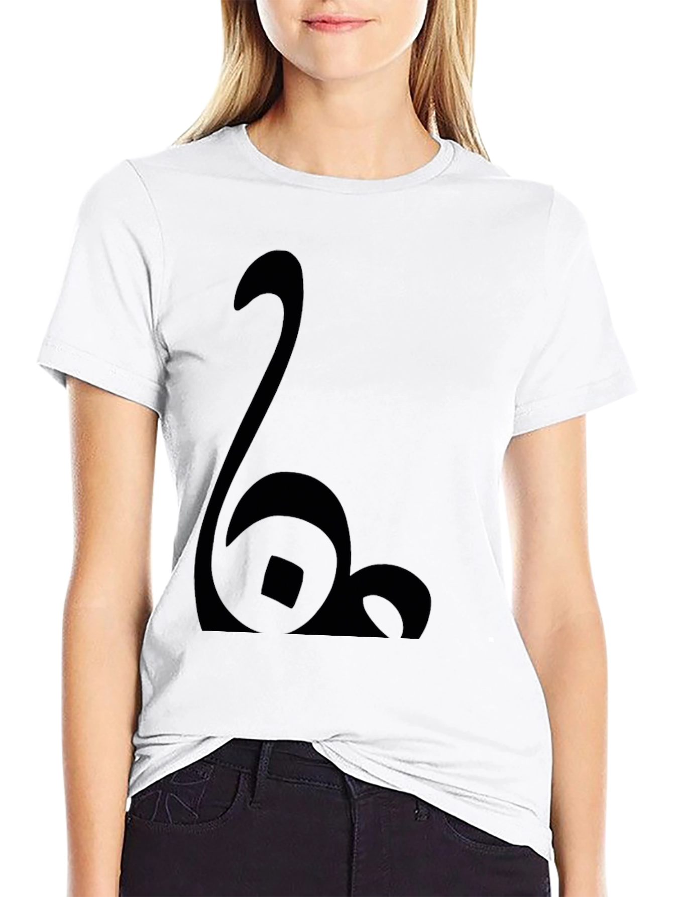 Modern Black Graphic Tee - Abstract Design