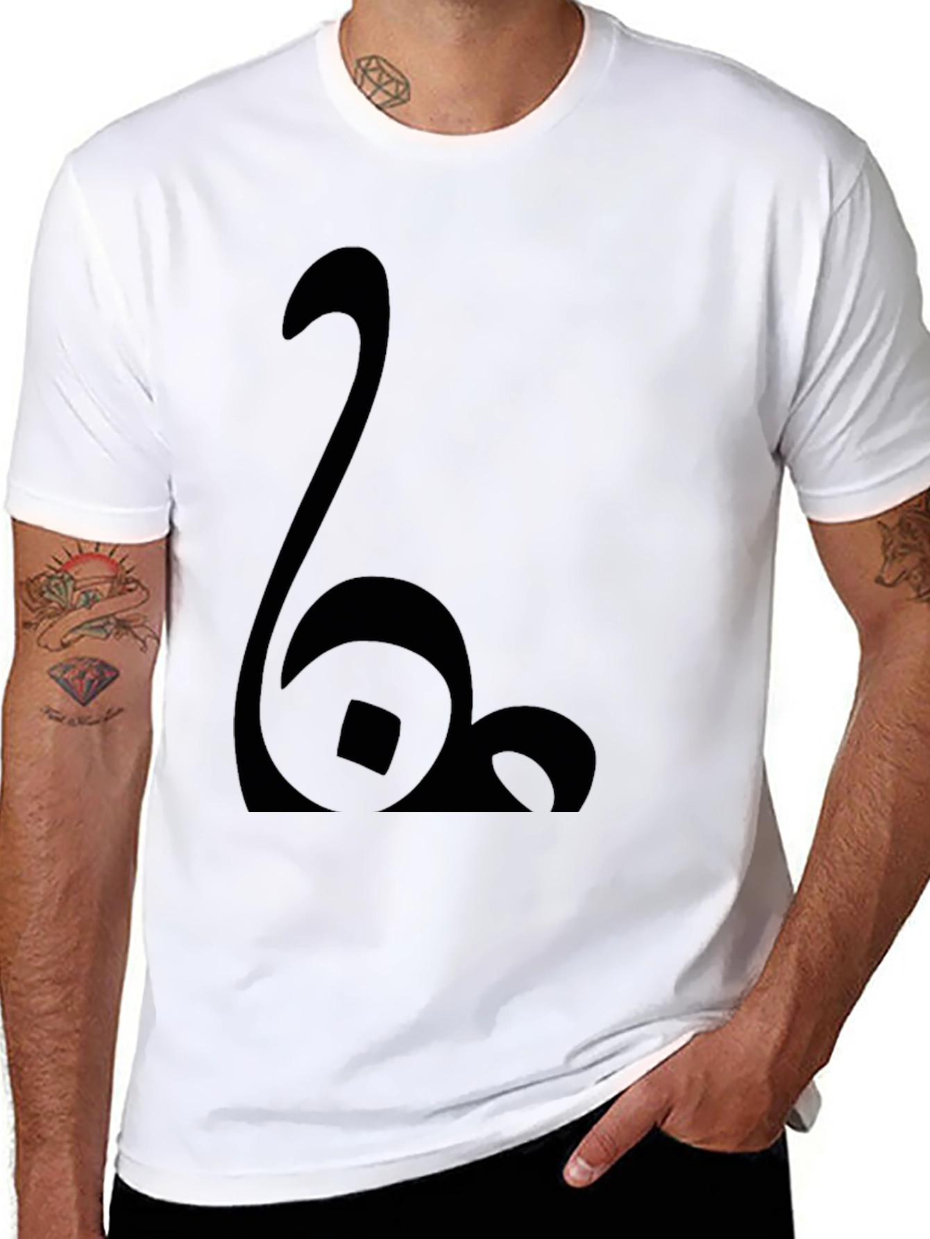 Modern Black Graphic Tee - Abstract Design