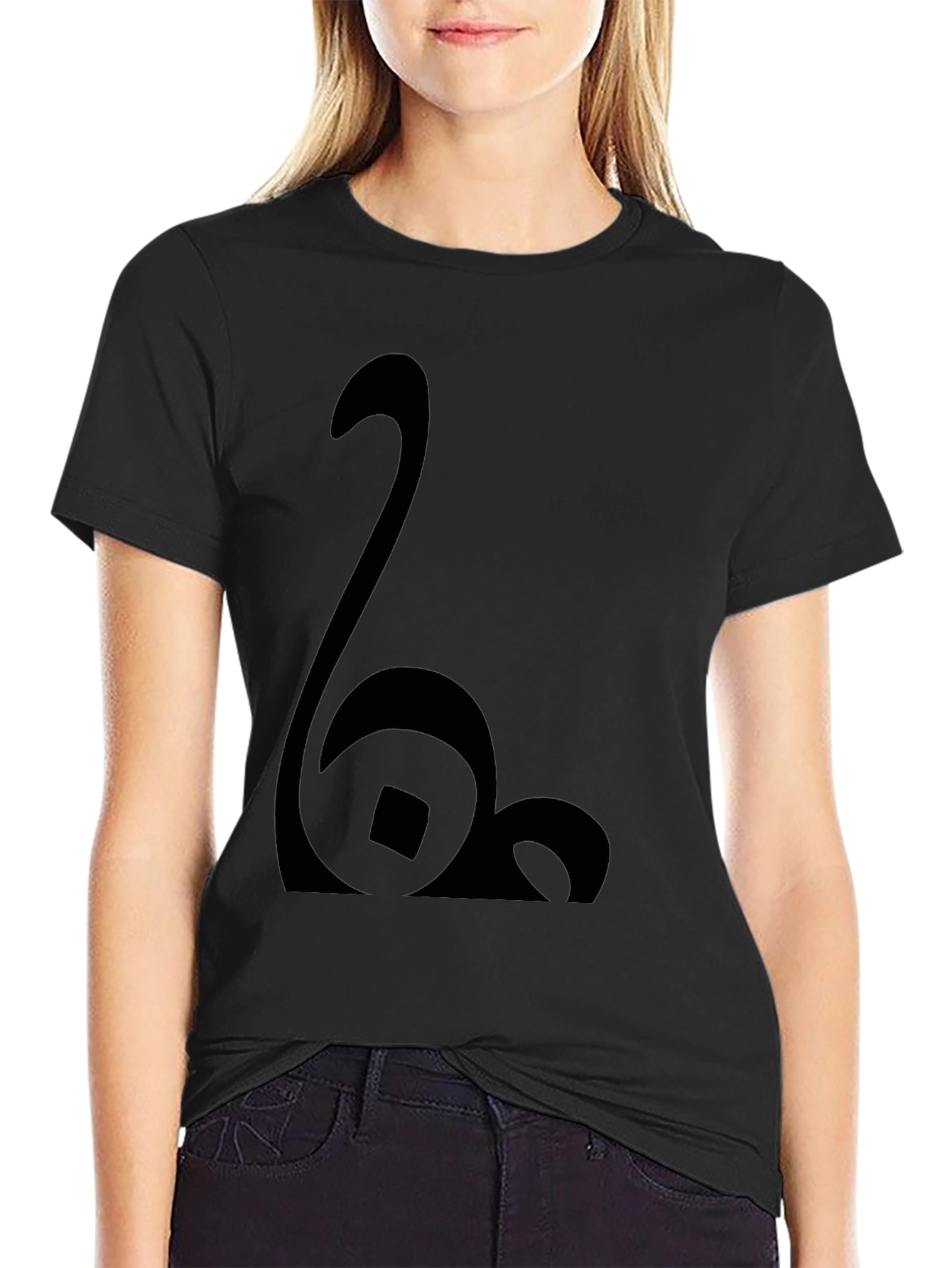 Modern Black Graphic Tee - Abstract Design