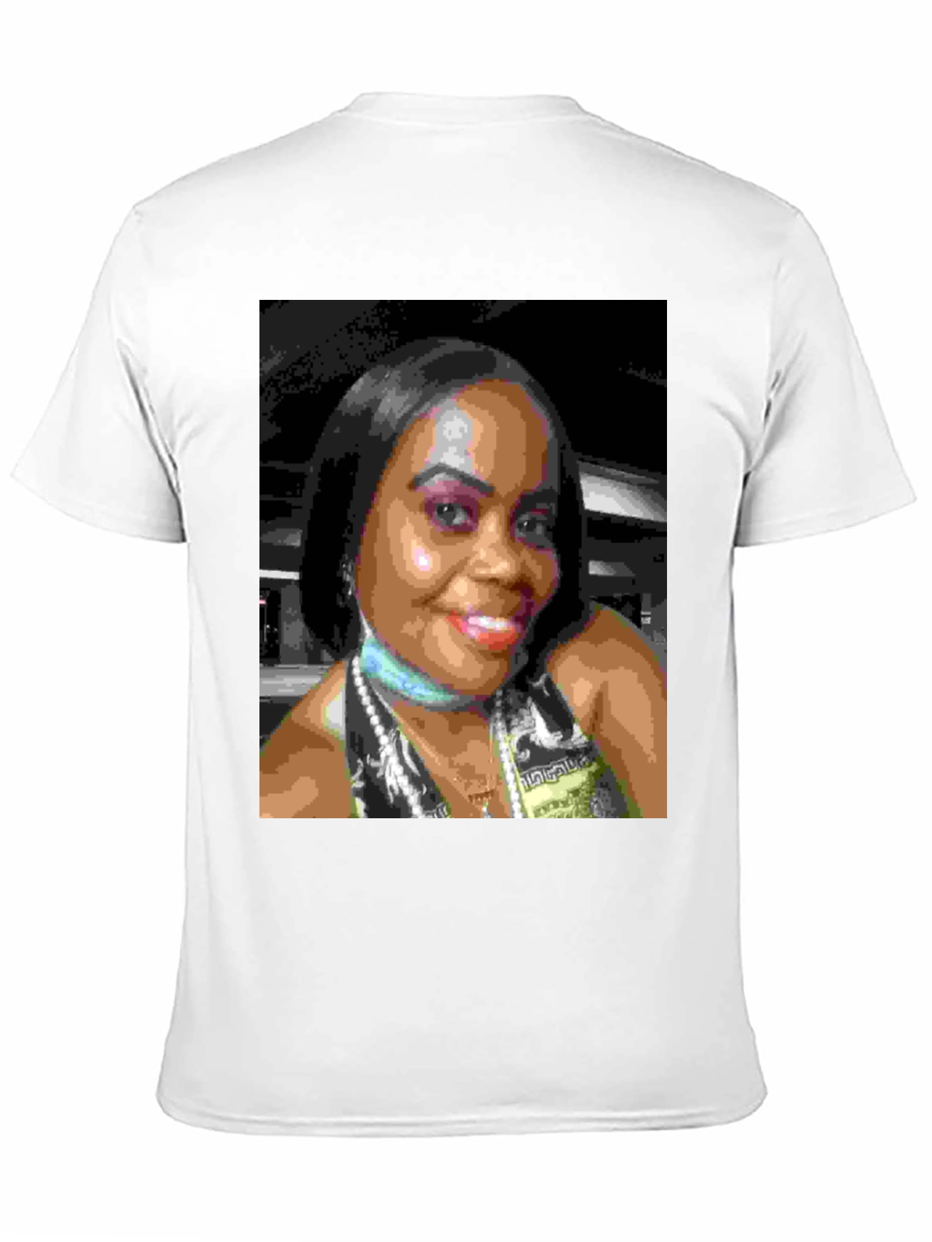 Custom Photo Print Black T-Shirt